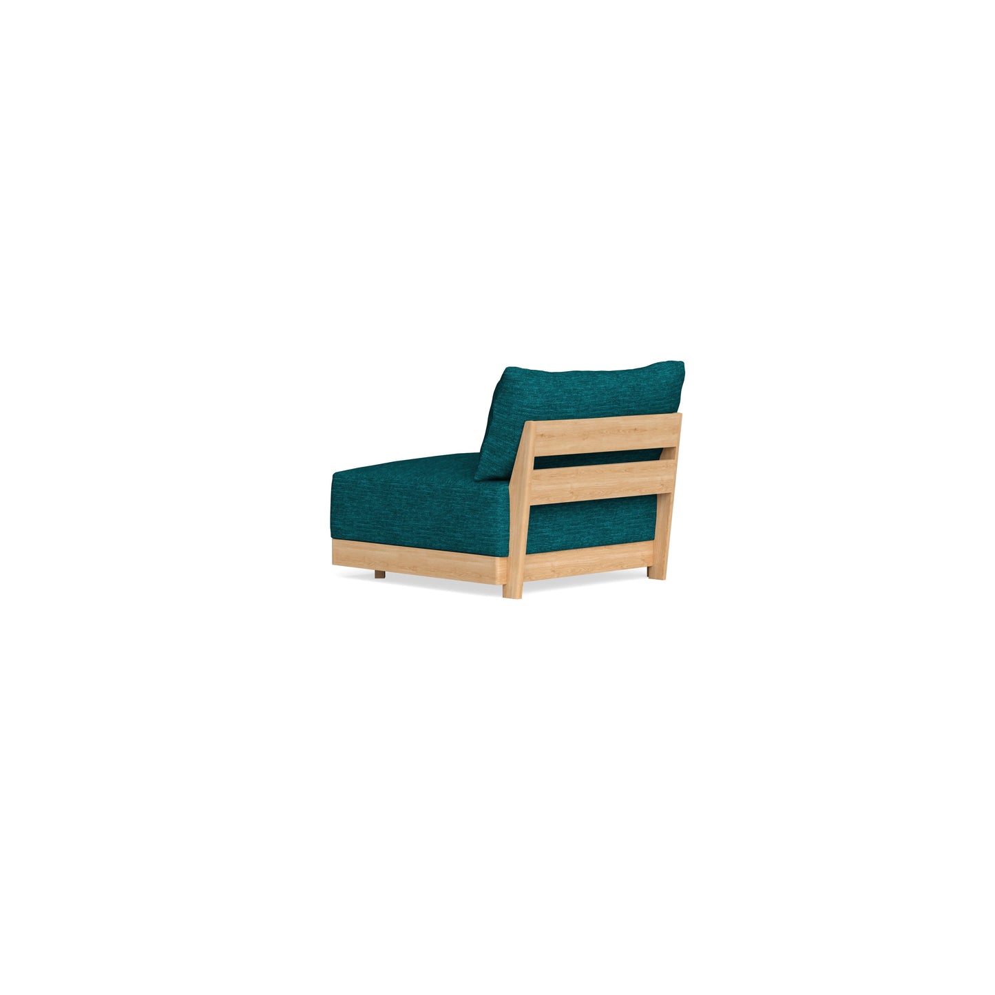 Modular Bondi Latte End Chair in Marine Teal | Memory Foam Blend