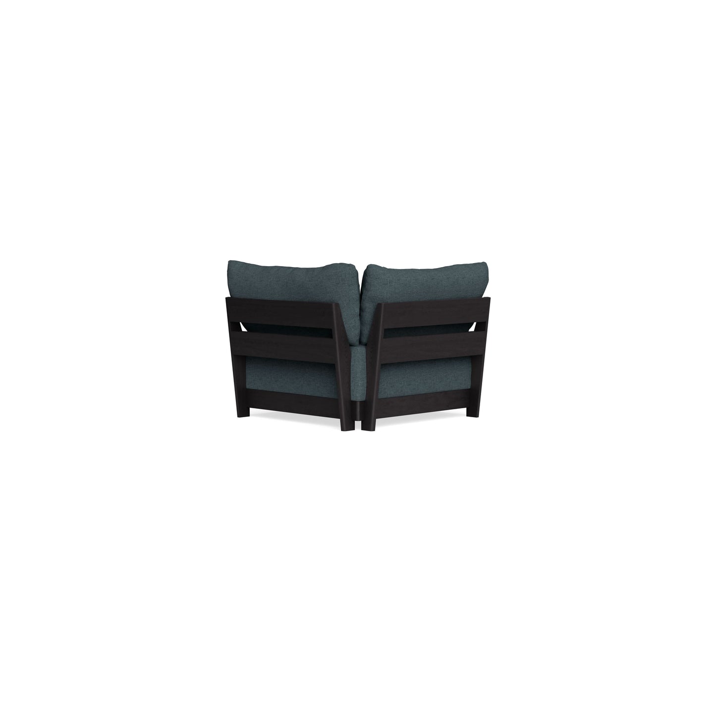 Modular Bondi Black Corner Chair in Ocean Gray | Memory Foam Blend