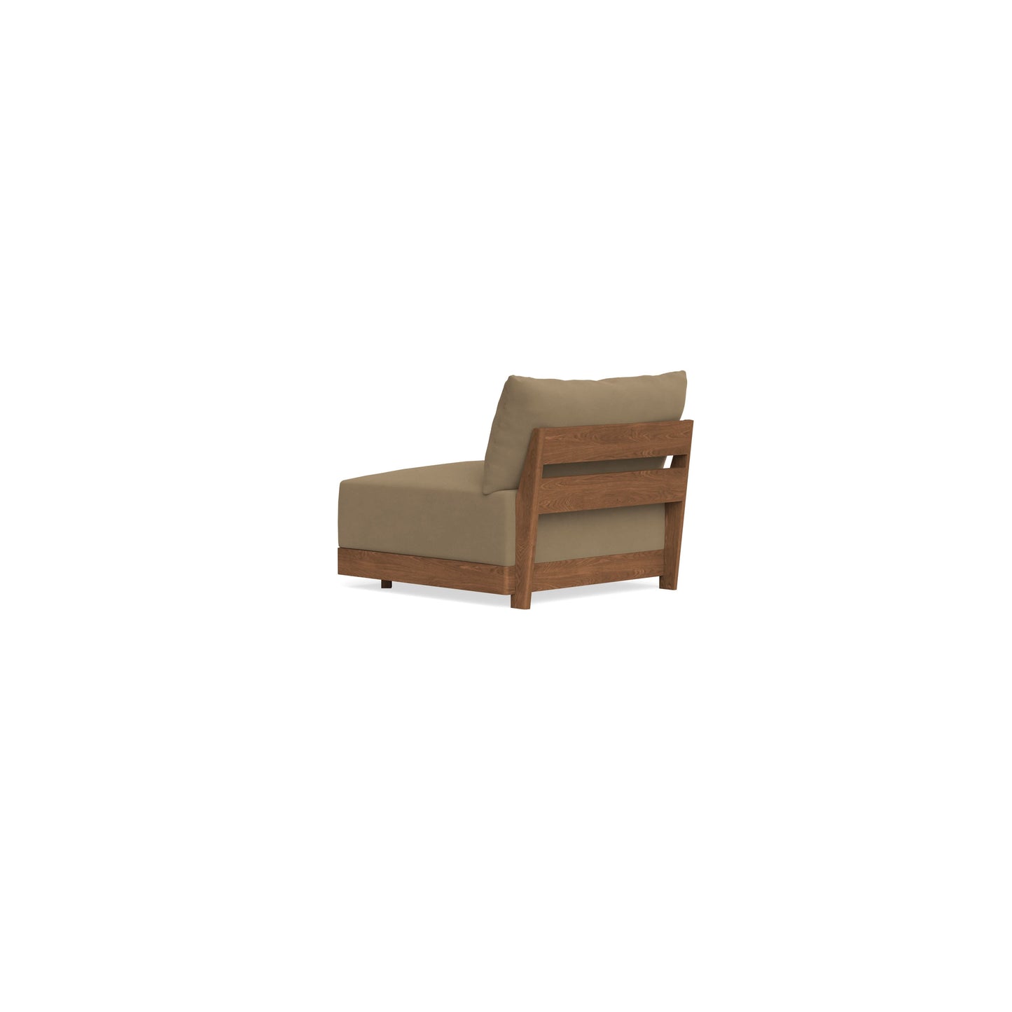 Modular Bondi Espresso Armless Chair in Macchiato | Memory Foam Blend