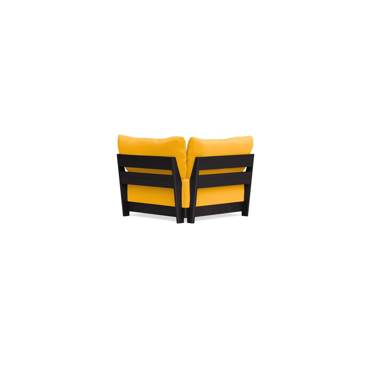 Modular Bondi Black Corner Chair in Marigold | Memory Foam Blend