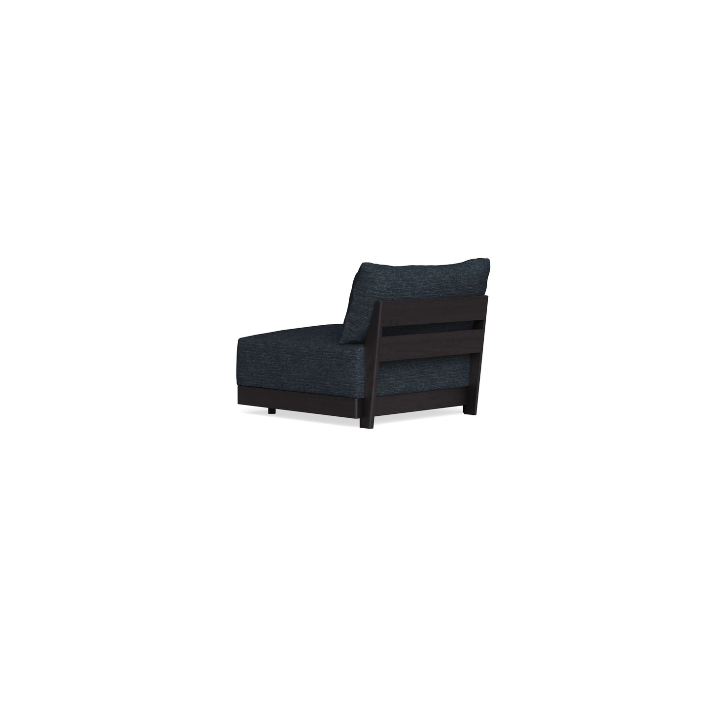 Modular Bondi Black End Chair in Baltic Blue | Memory Foam Blend