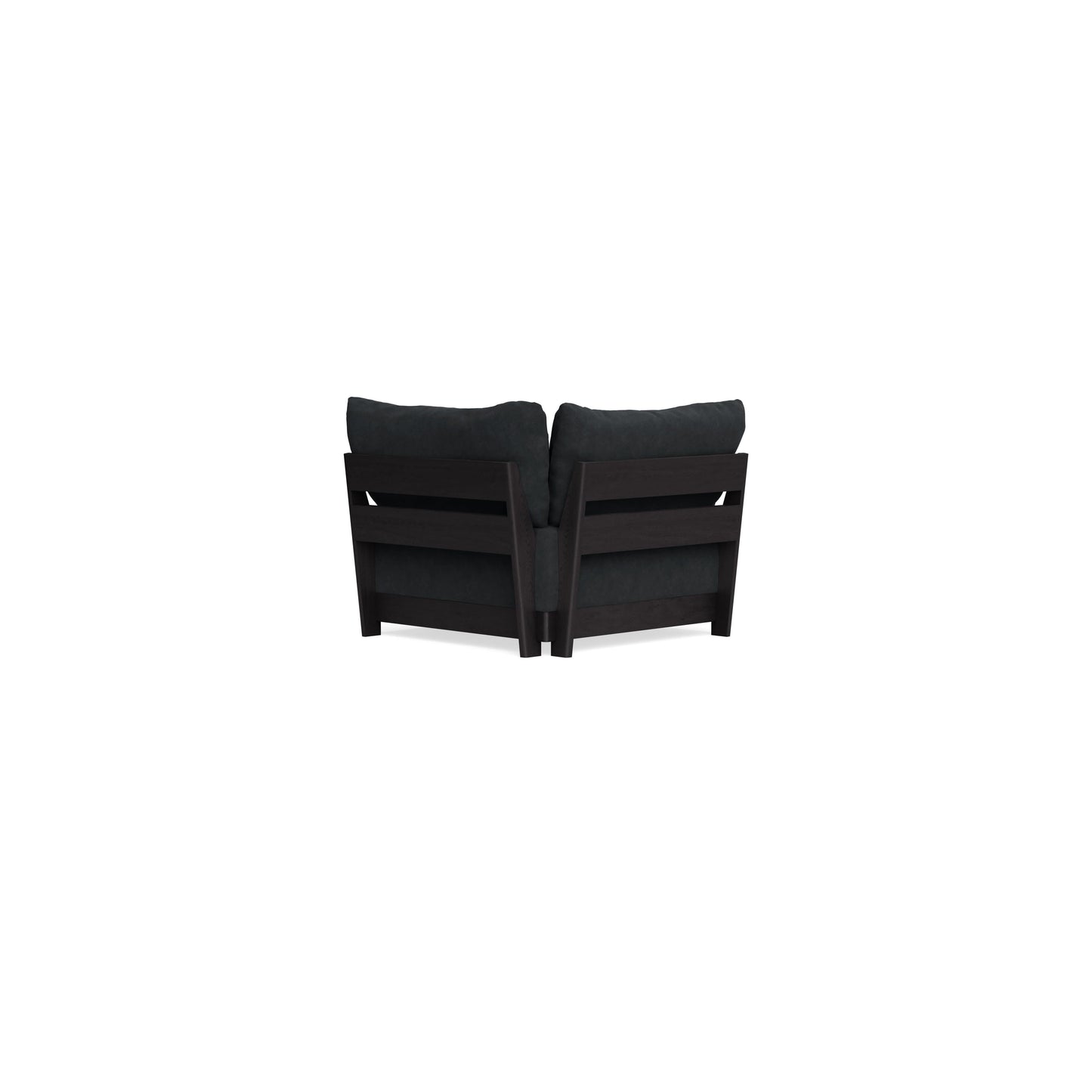 Modular Bondi Black Corner Chair in Coal | Memory Foam Blend