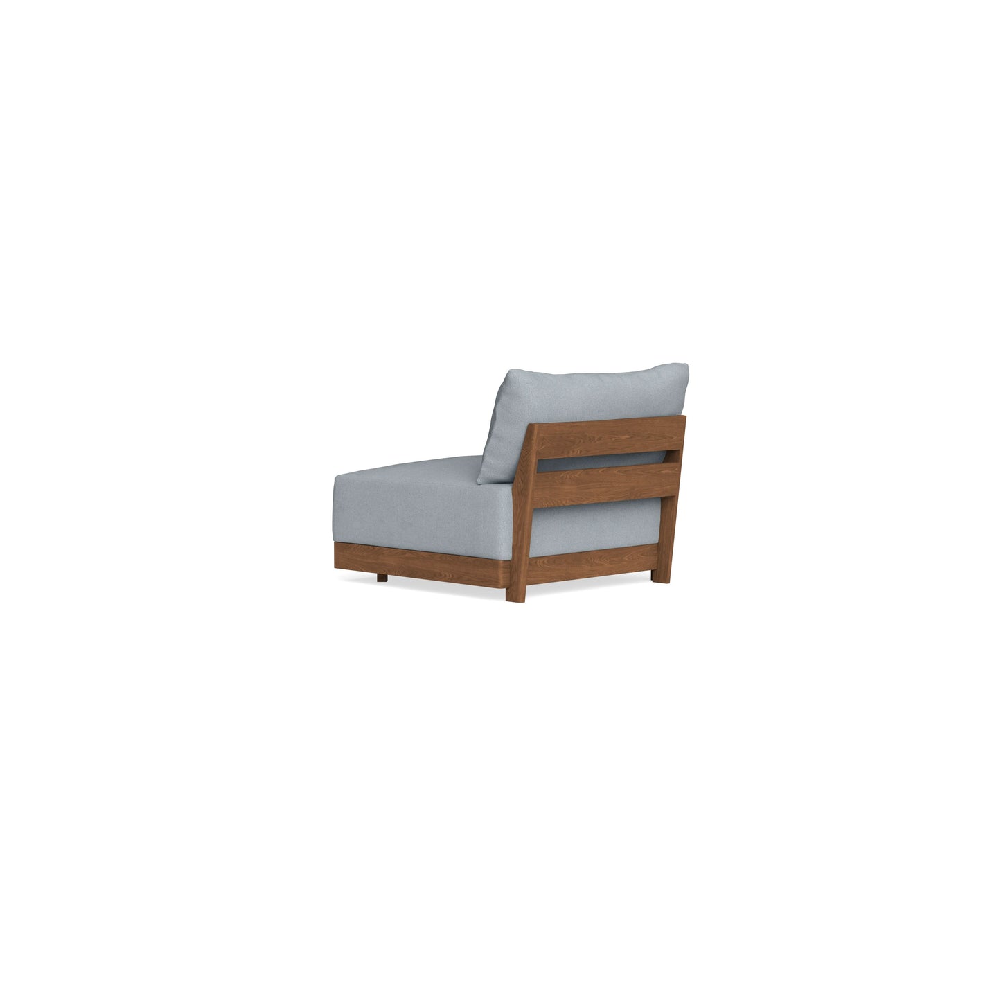 Modular Bondi Espresso End Chair in Ash | Memory Foam Blend