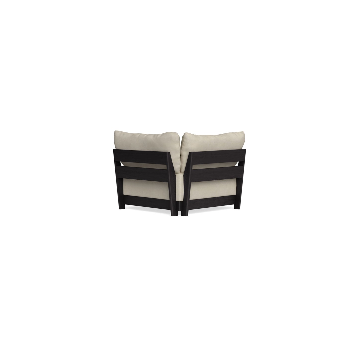 Modular Bondi Black Corner Chair in Almond | Memory Foam Blend
