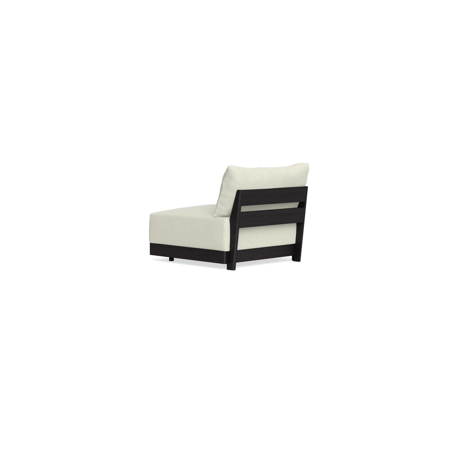 Modular Bondi Black End Chair in Eggshell | Memory Foam Blend