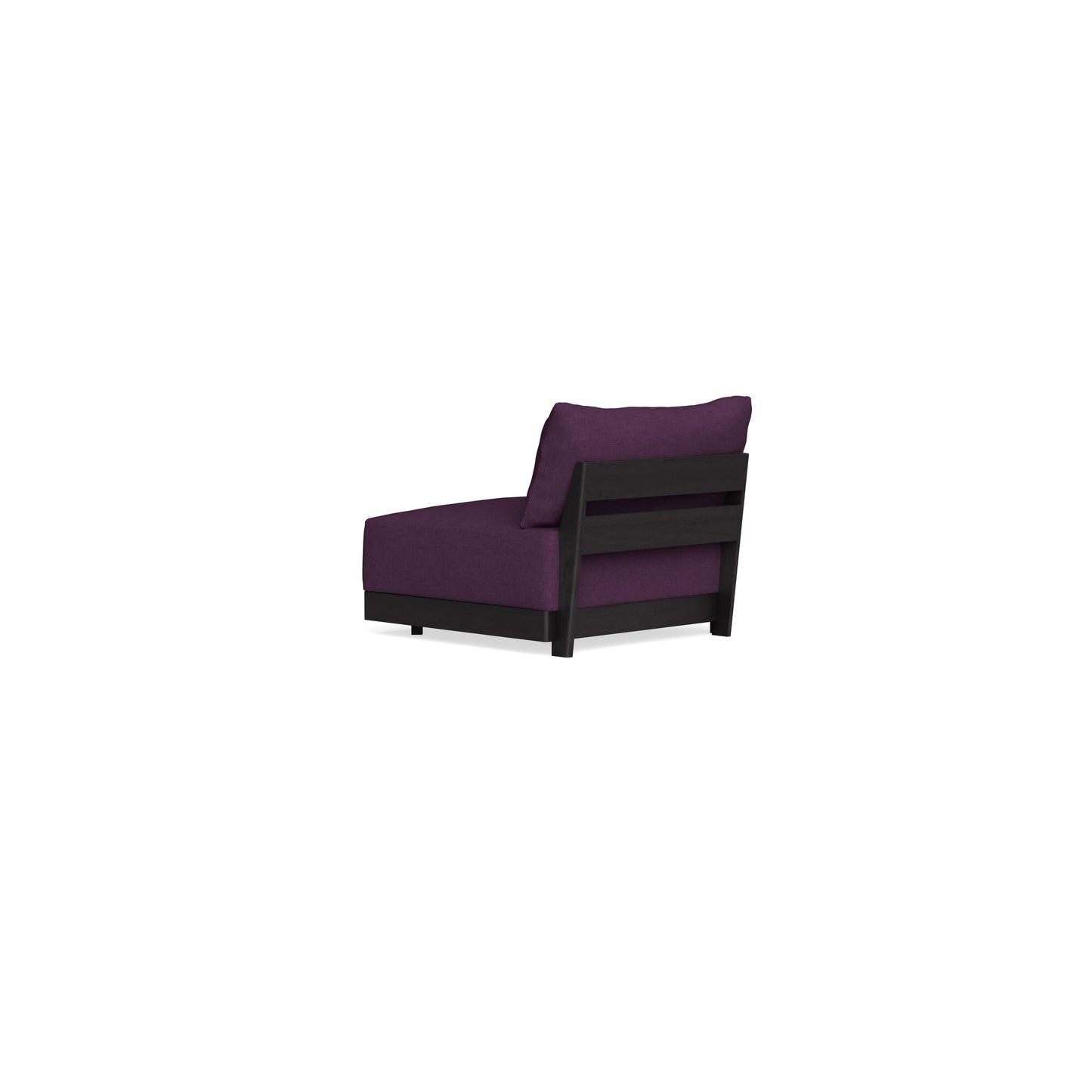 Modular Bondi Black End Chair in Aubergine | Memory Foam Blend