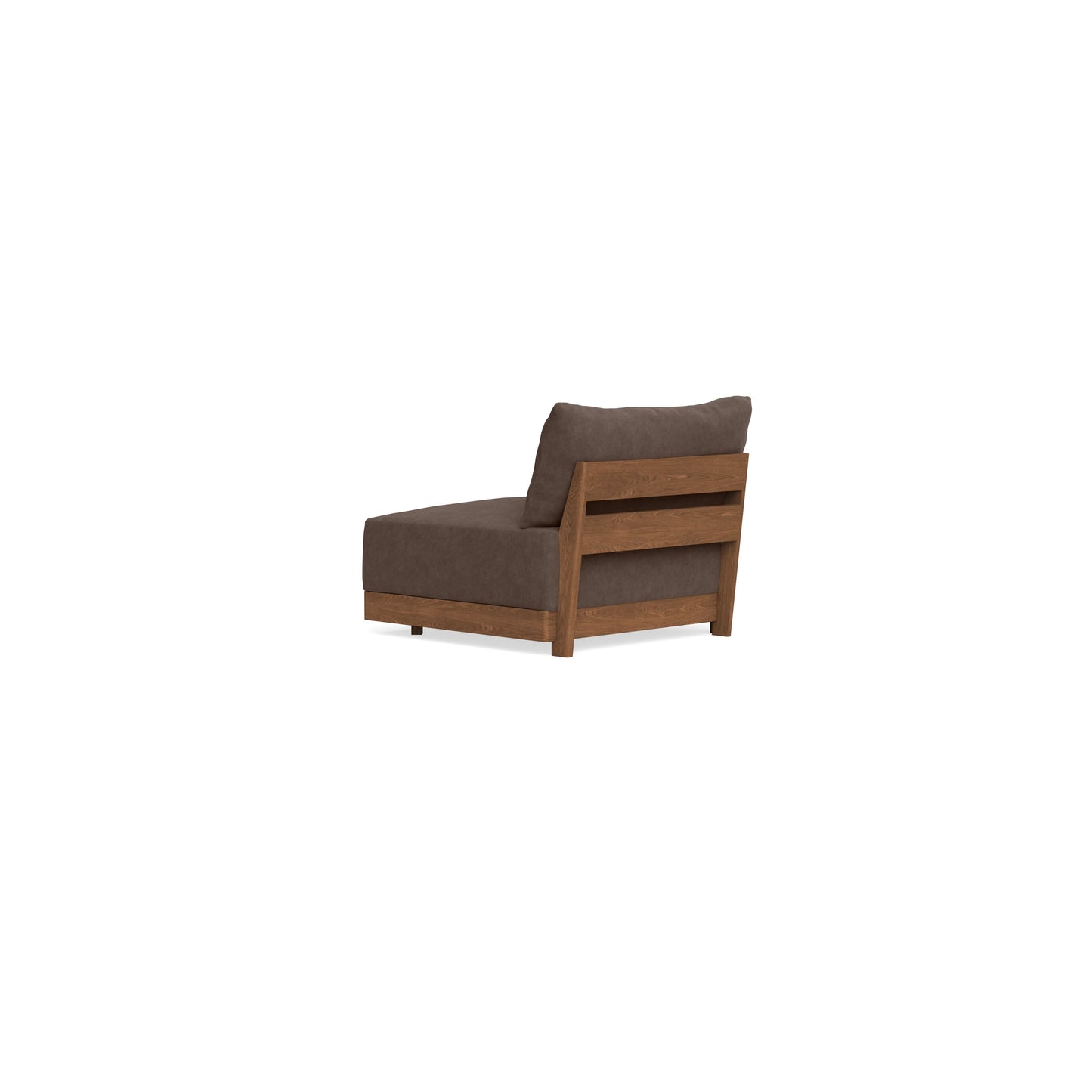 Modular Bondi Espresso End Chair in Chocolate | Memory Foam Blend
