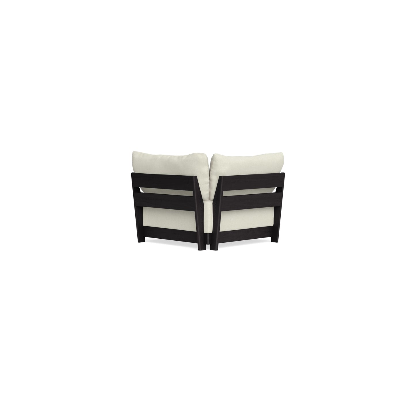 Modular Bondi Black Corner Chair in Eggshell | Memory Foam Blend