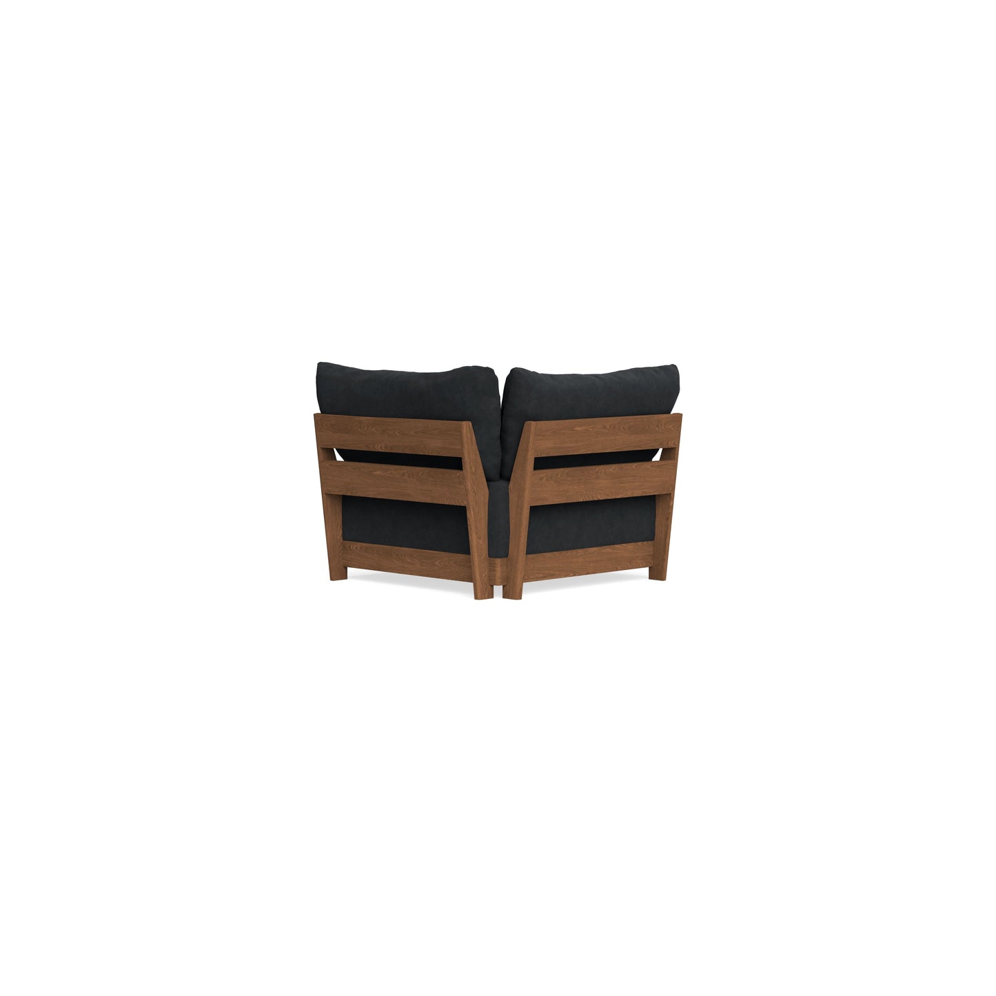 Modular Bondi Espresso Corner Chair in Coal | Memory Foam Blend