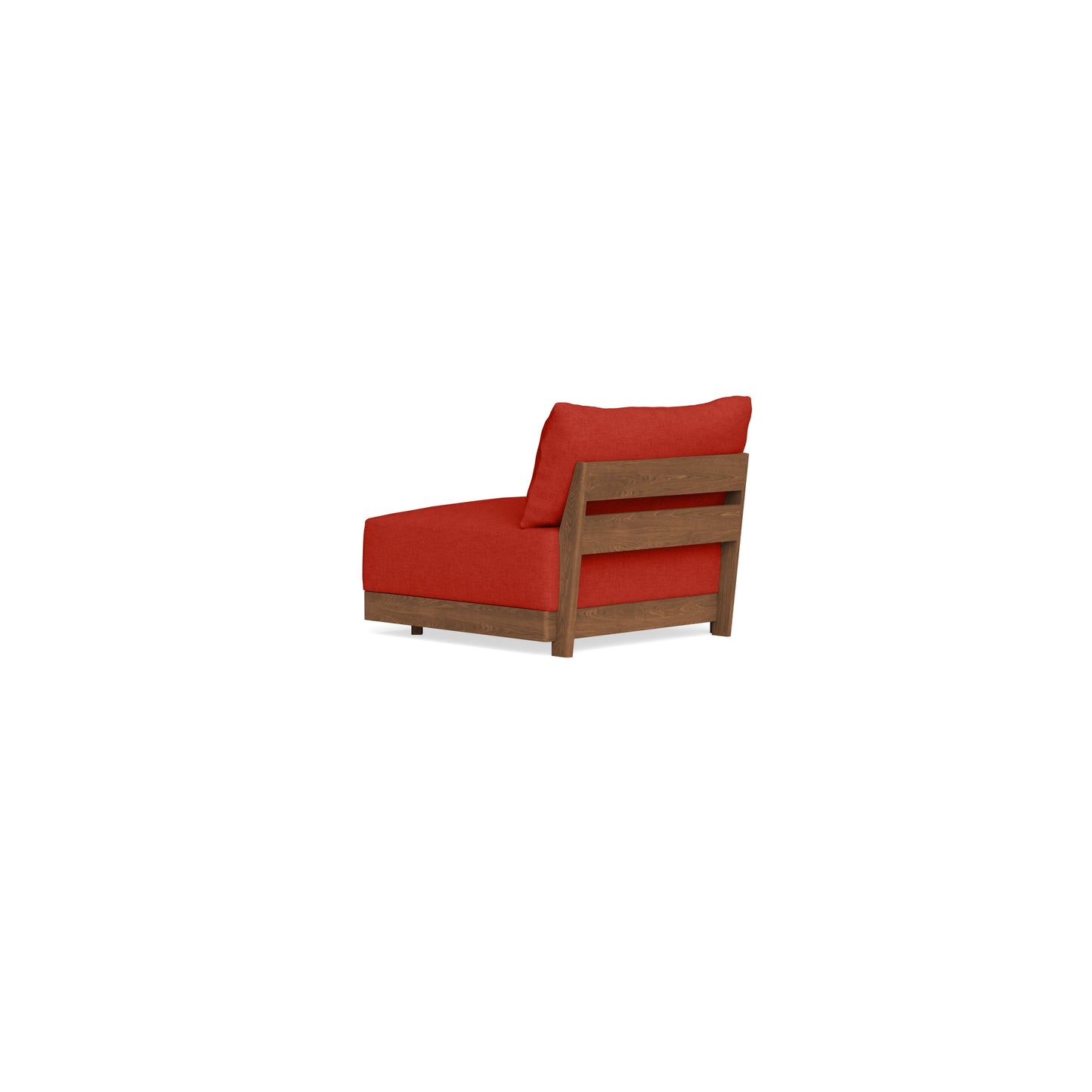 Modular Bondi Espresso End Chair in Cayenne | Memory Foam Blend