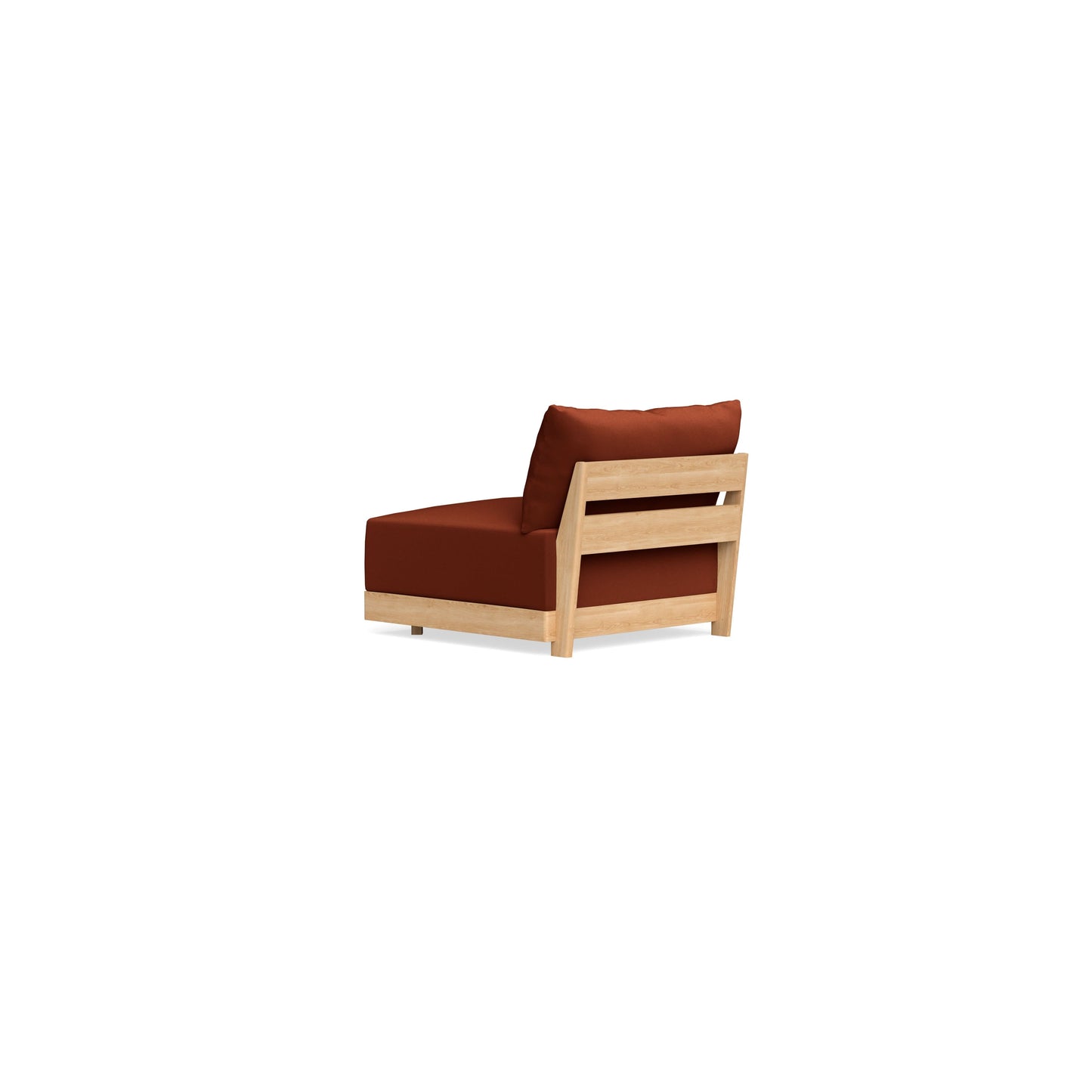 Modular Bondi Latte Armless Chair in Rust | Memory Foam Blend