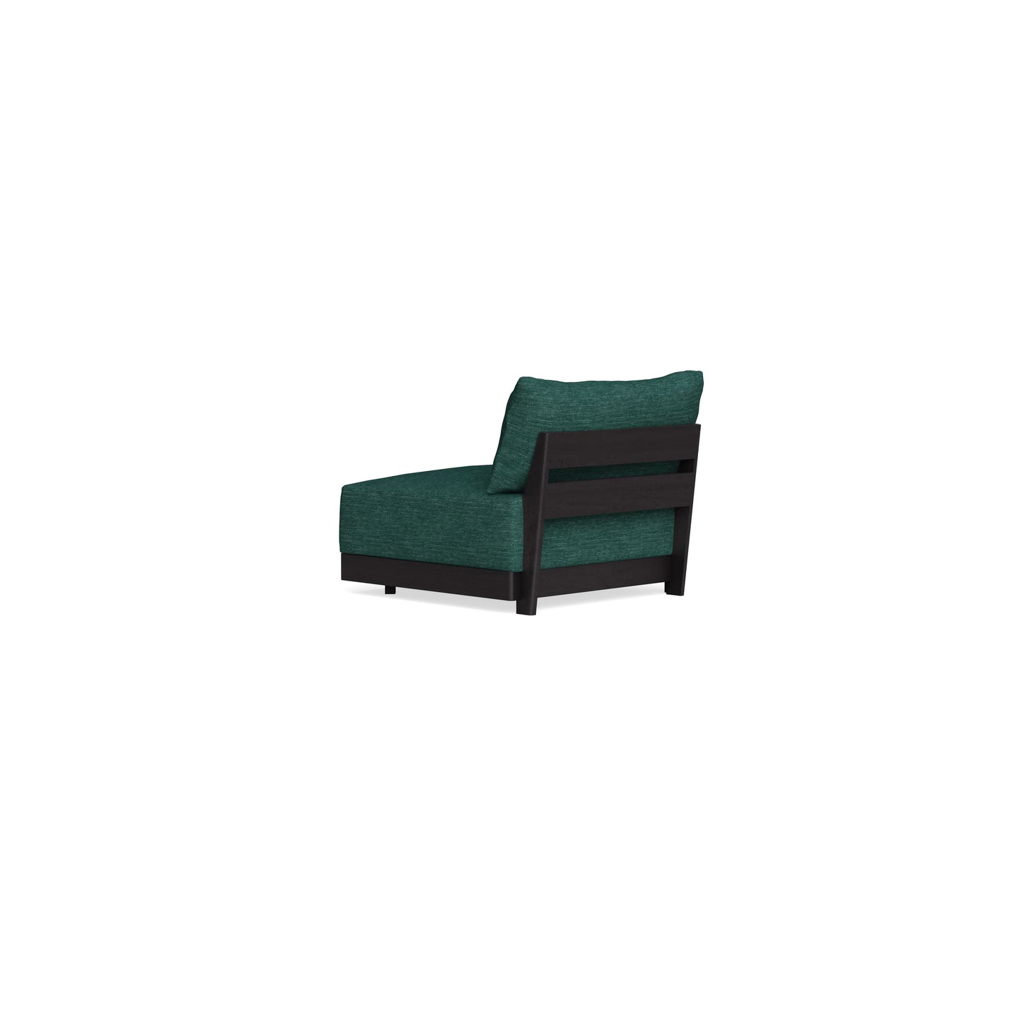 Modular Bondi Black End Chair in Forest Green | Memory Foam Blend