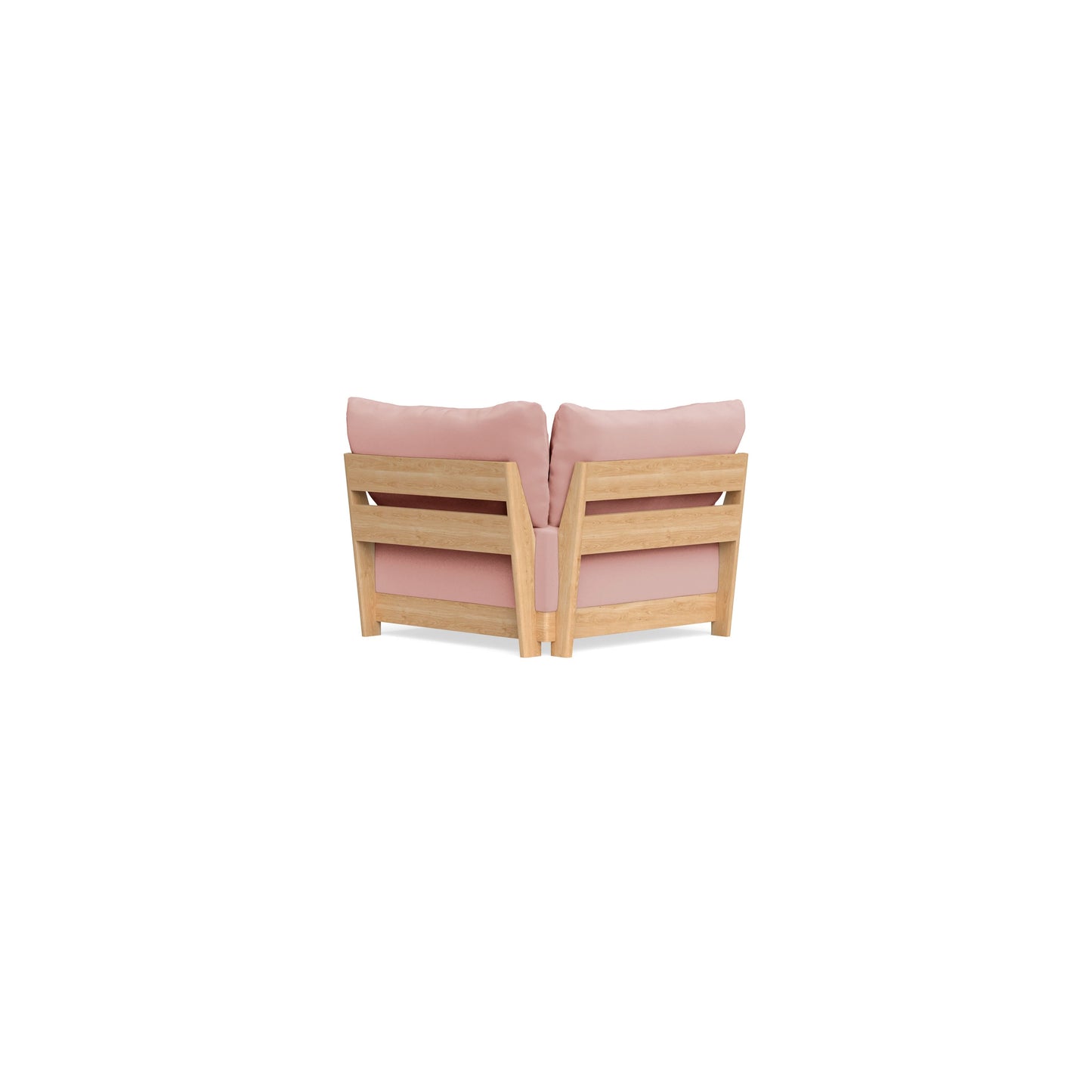 Modular Bondi Latte Corner Chair in Powder Pink | Memory Foam Blend
