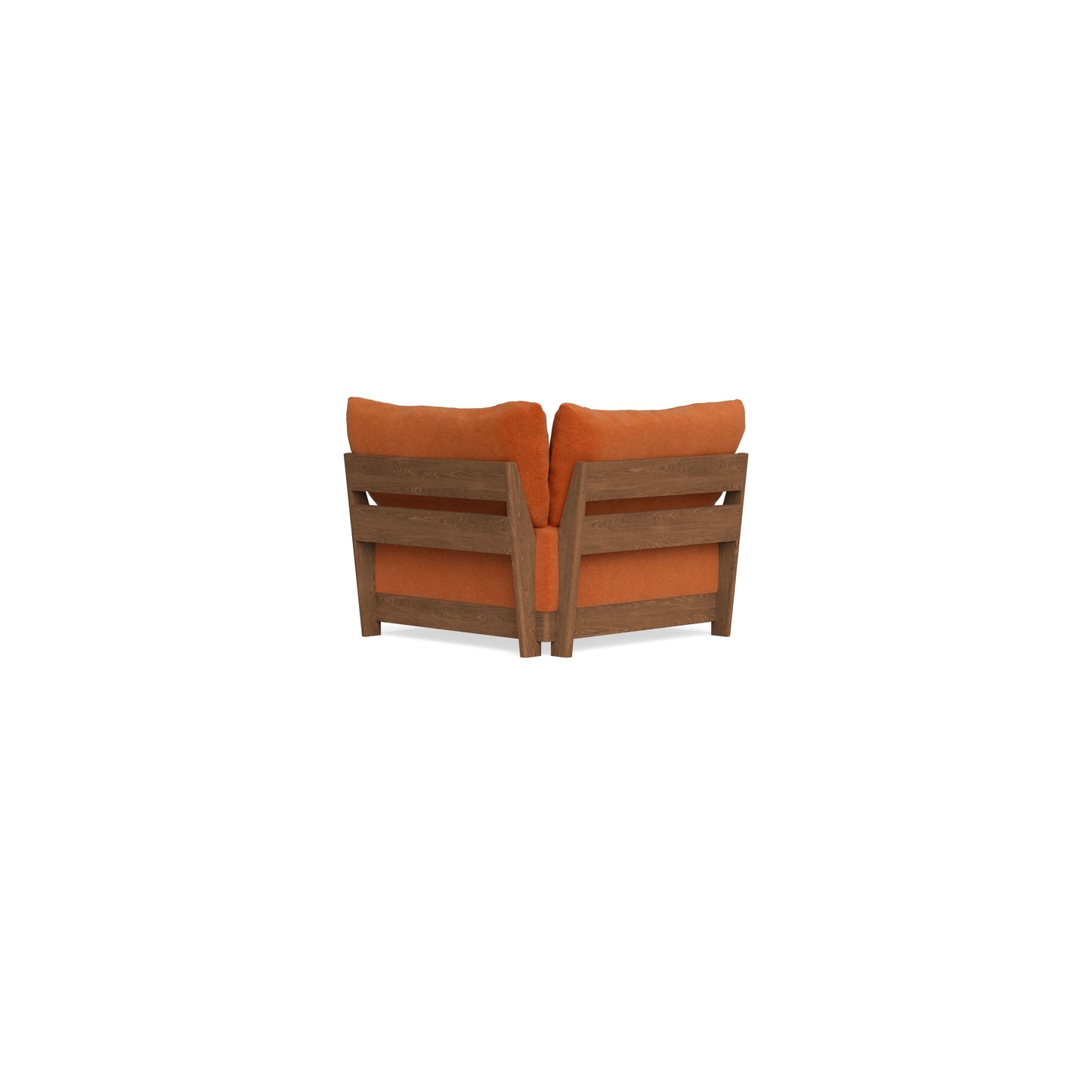 Modular Bondi Espresso Corner Chair in Terracotta | Memory Foam Blend