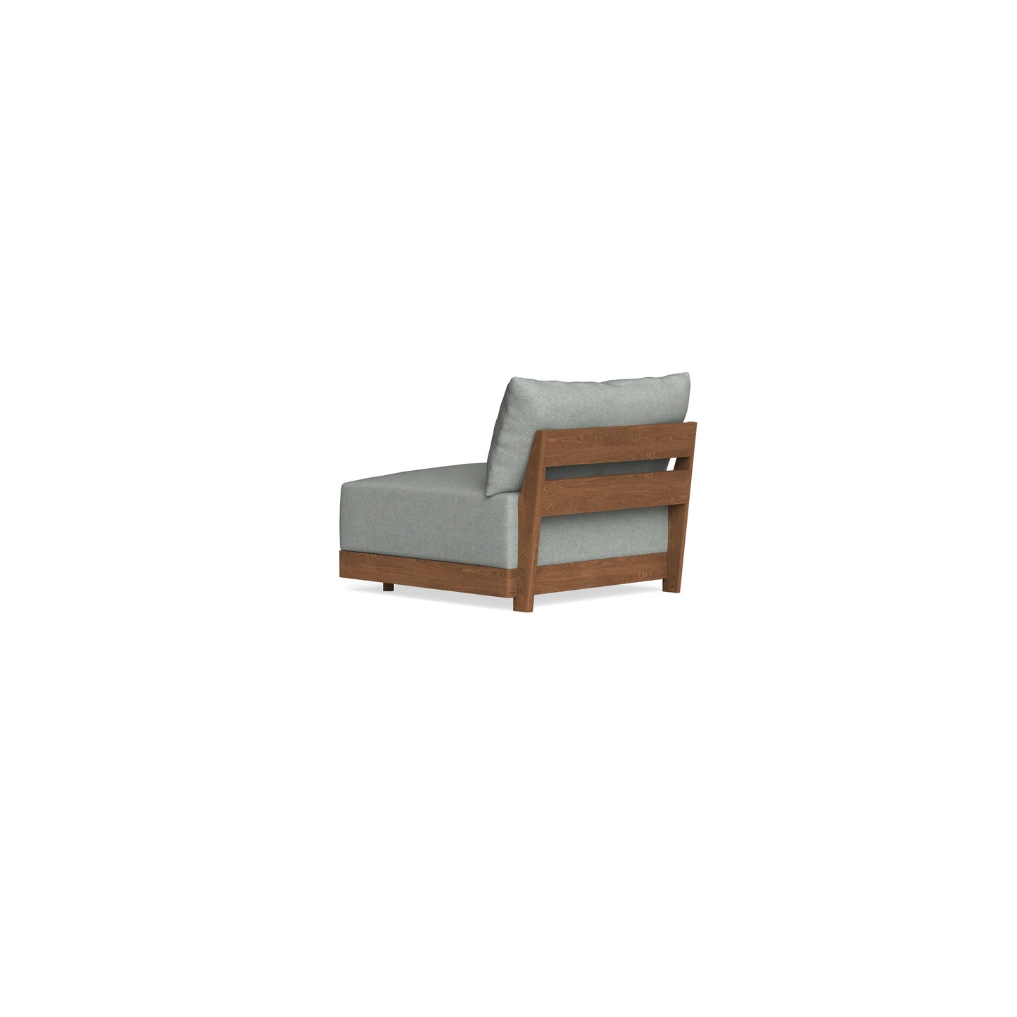 Modular Bondi Espresso Armless Chair in Spa | Memory Foam Blend
