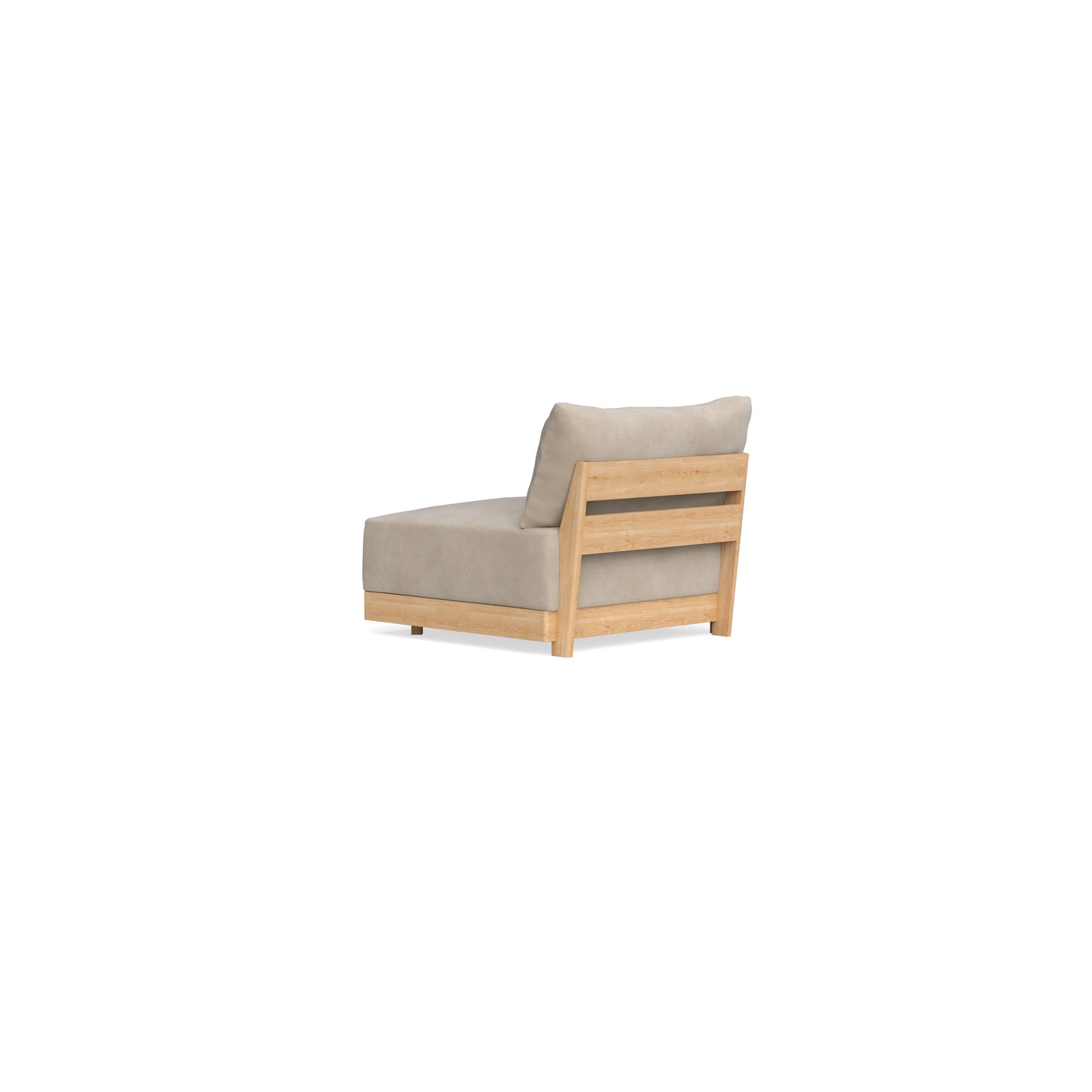 Modular Bondi Latte End Chair in Oyster | Memory Foam Blend