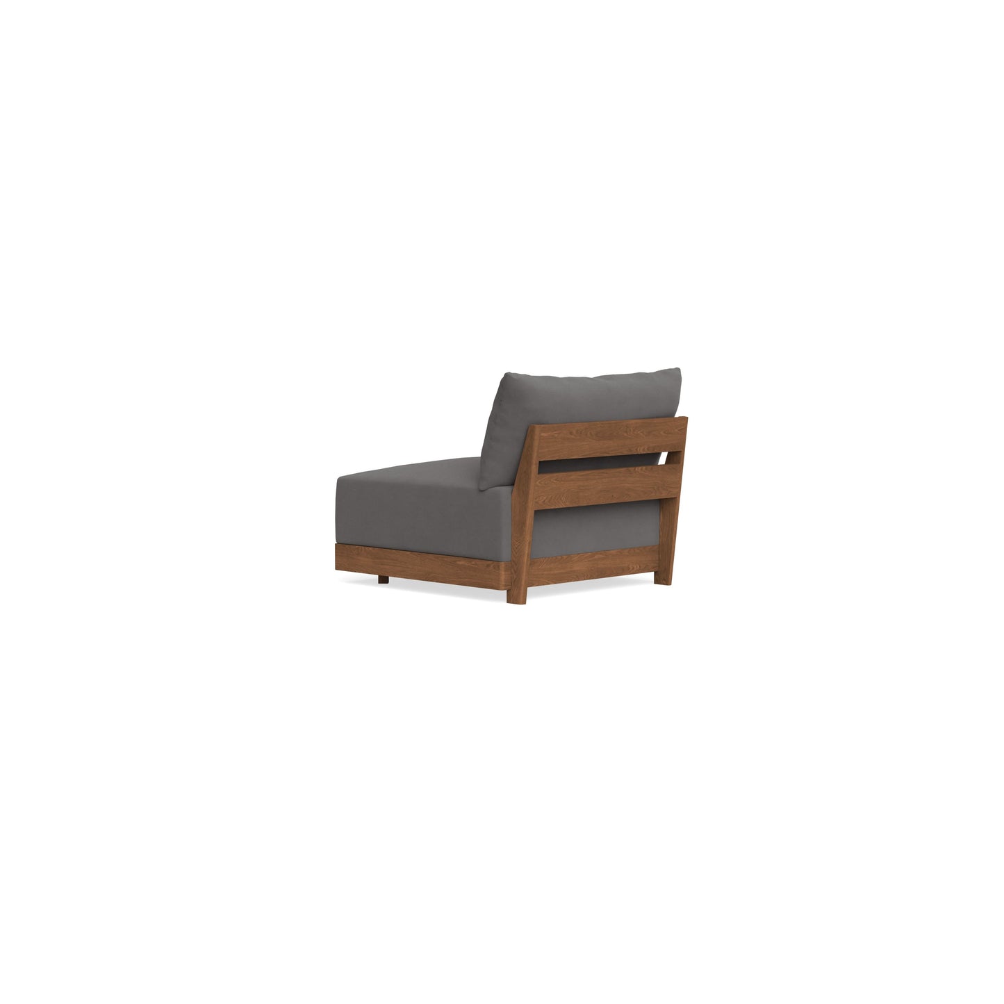 Modular Bondi Espresso Armless Chair in Burnt Ember | Memory Foam Blend