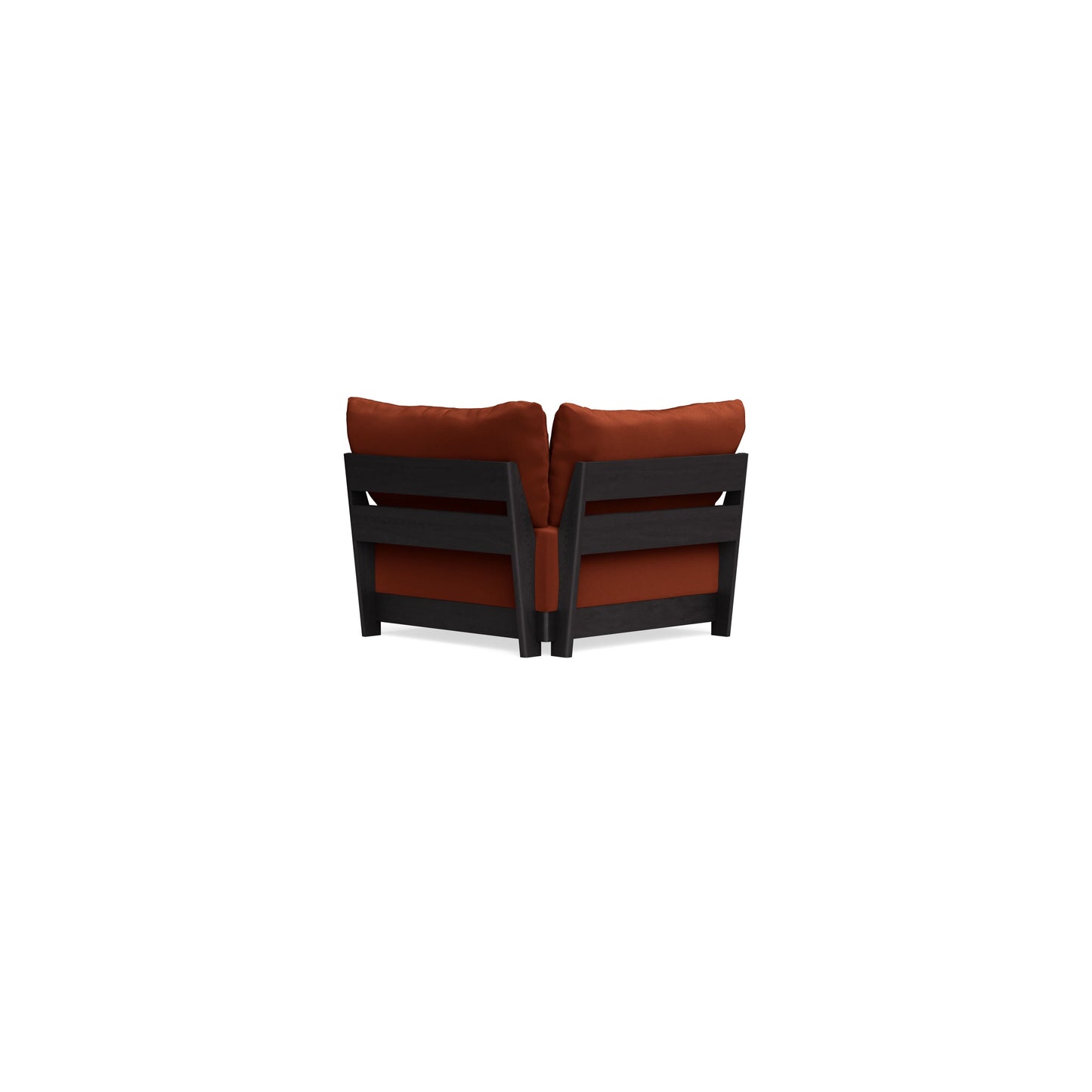 Modular Bondi Black Corner Chair in Rust | Memory Foam Blend