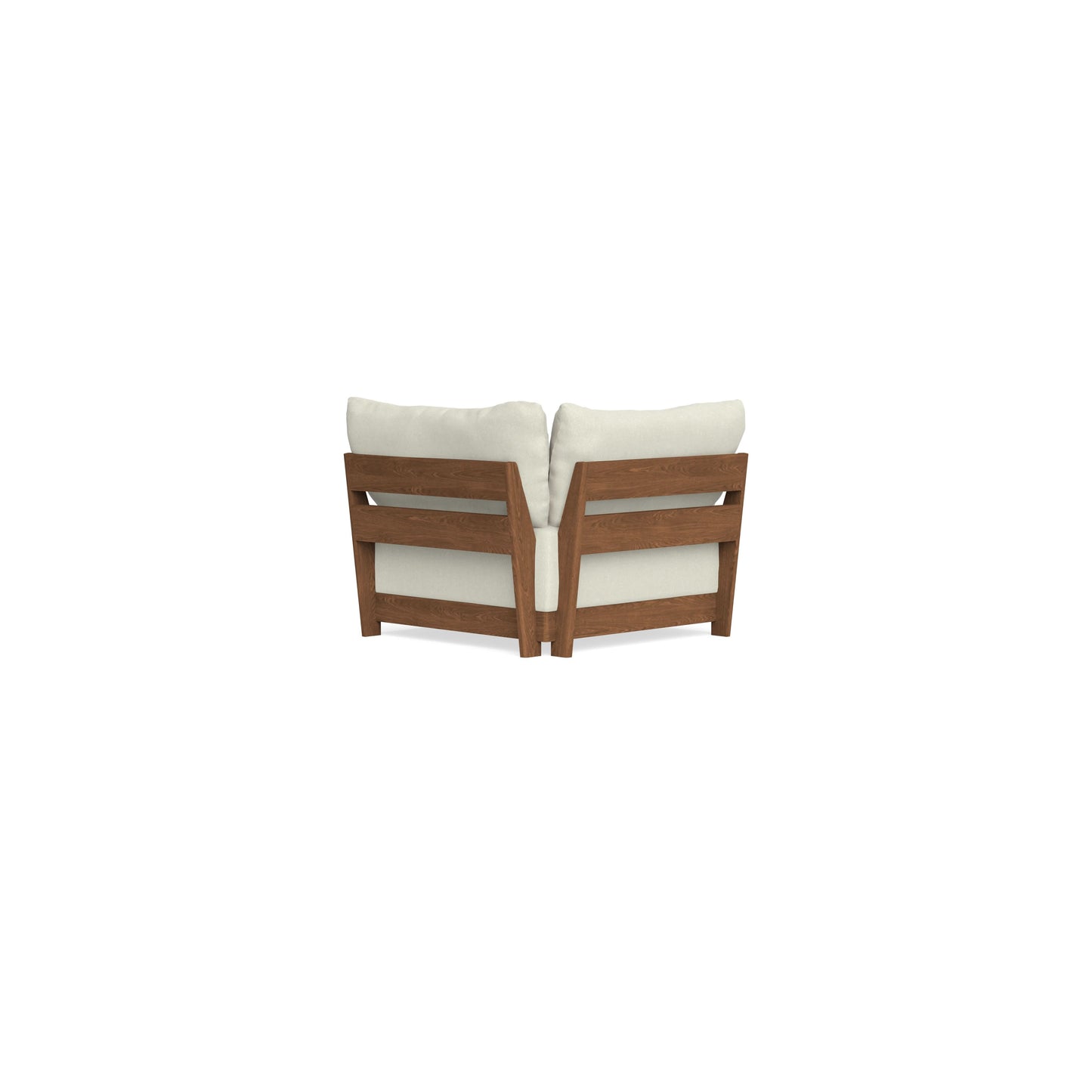 Modular Bondi Espresso Corner Chair in Eggshell | Memory Foam Blend