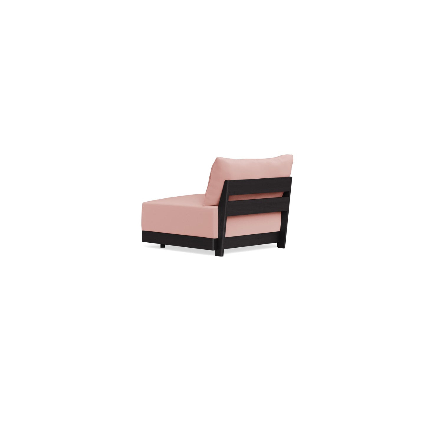 Modular Bondi Black End Chair in Powder Pink | Memory Foam Blend