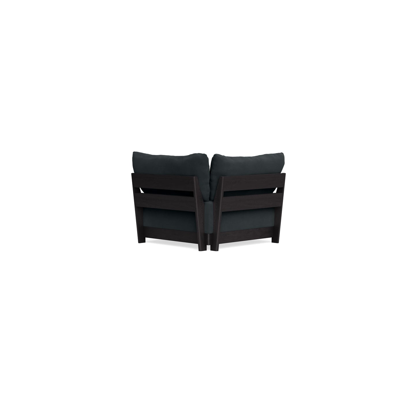 Modular Bondi Black Corner Chair in Obsidian | Memory Foam Blend