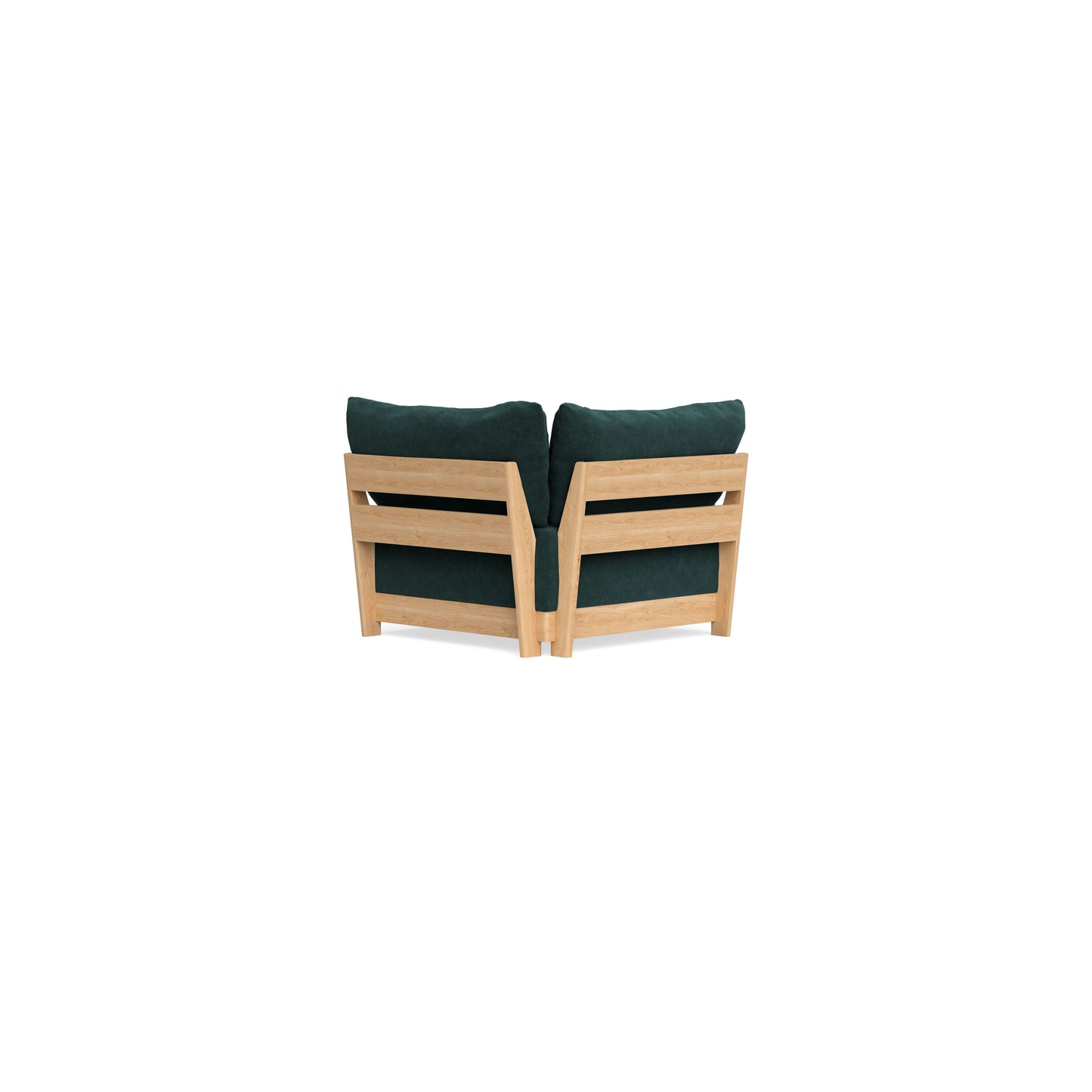 Modular Bondi Latte Corner Chair in Harbor Blue | Memory Foam Blend