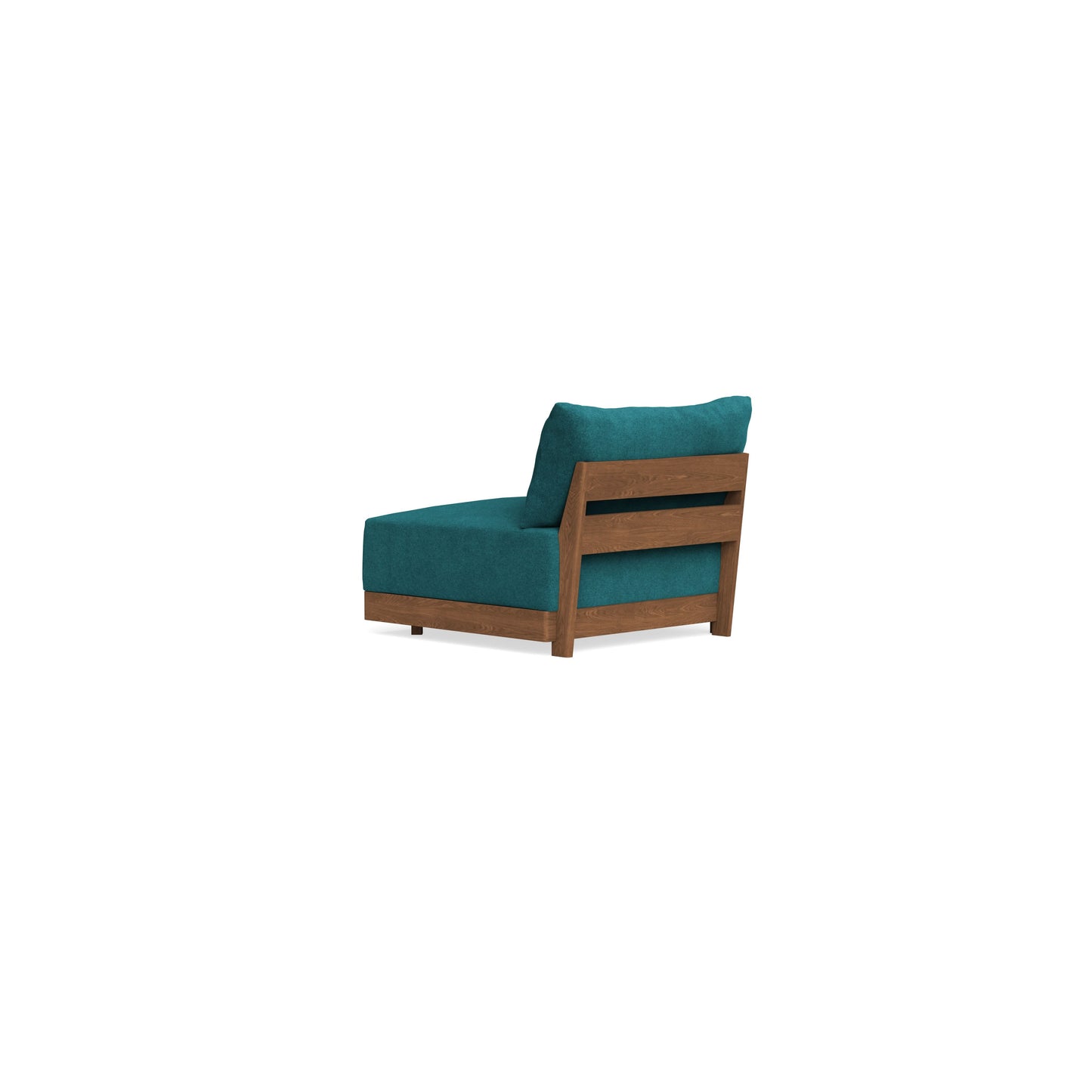Modular Bondi Espresso End Chair in Ocean | Memory Foam Blend