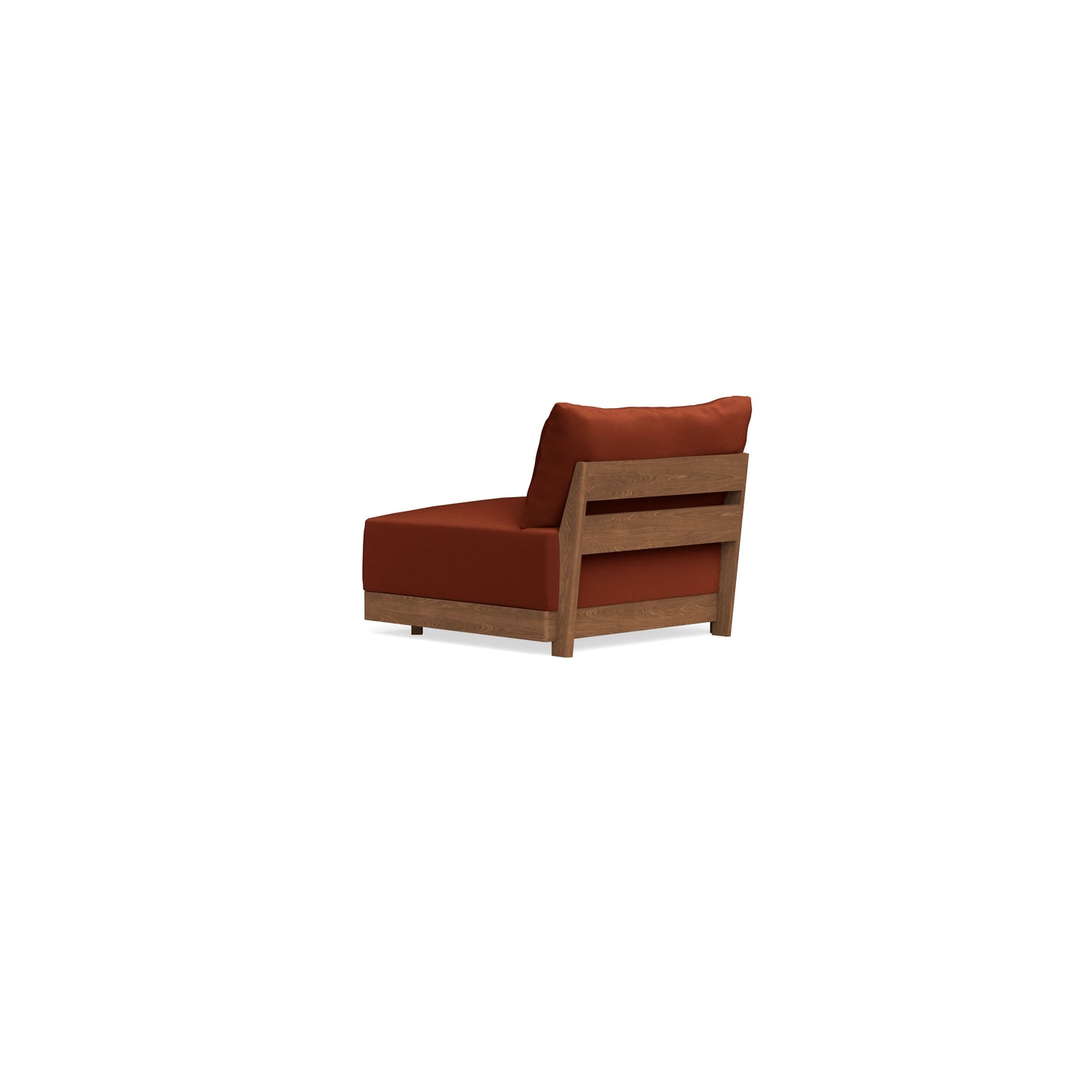 Modular Bondi Espresso End Chair in Rust | Memory Foam Blend