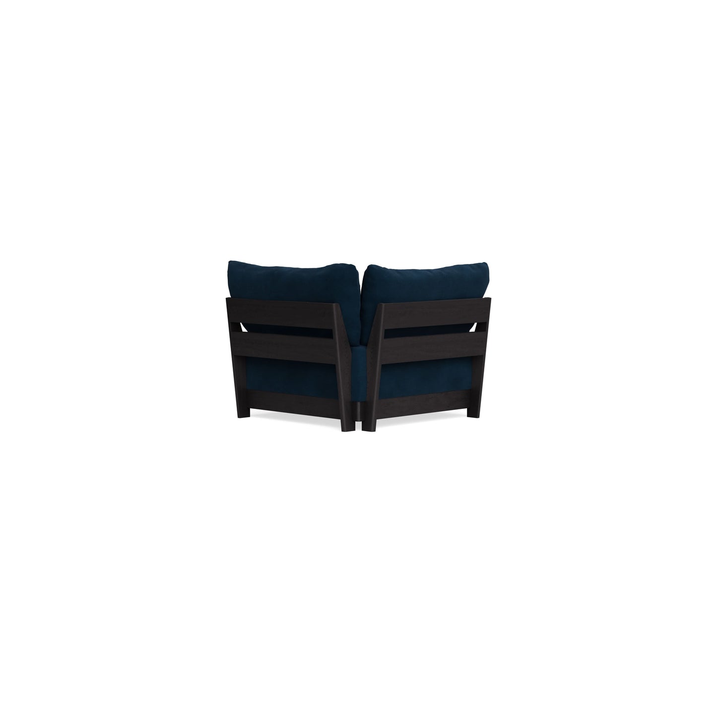 Modular Bondi Black Corner Chair in Royal Blue | Memory Foam Blend