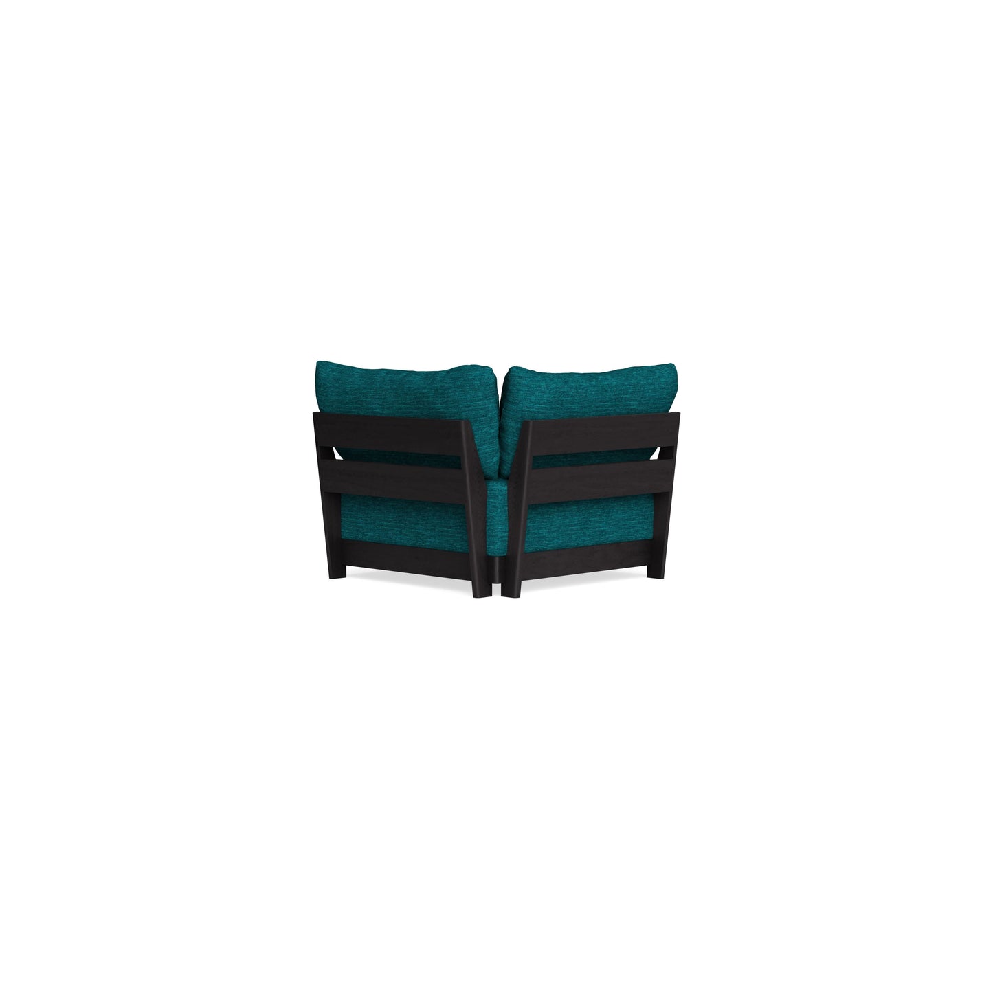 Modular Bondi Black Corner Chair in Marine Teal | Memory Foam Blend