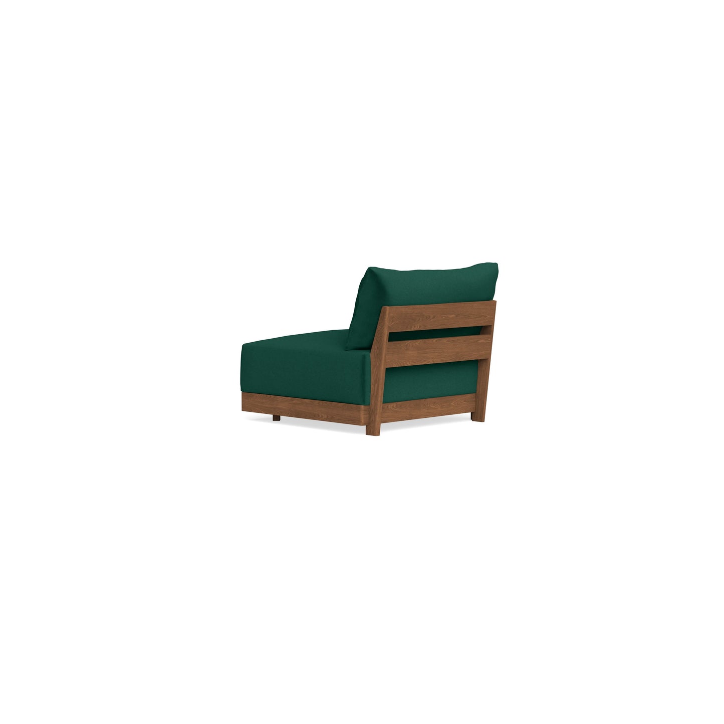 Modular Bondi Espresso End Chair in Evergreen | Memory Foam Blend