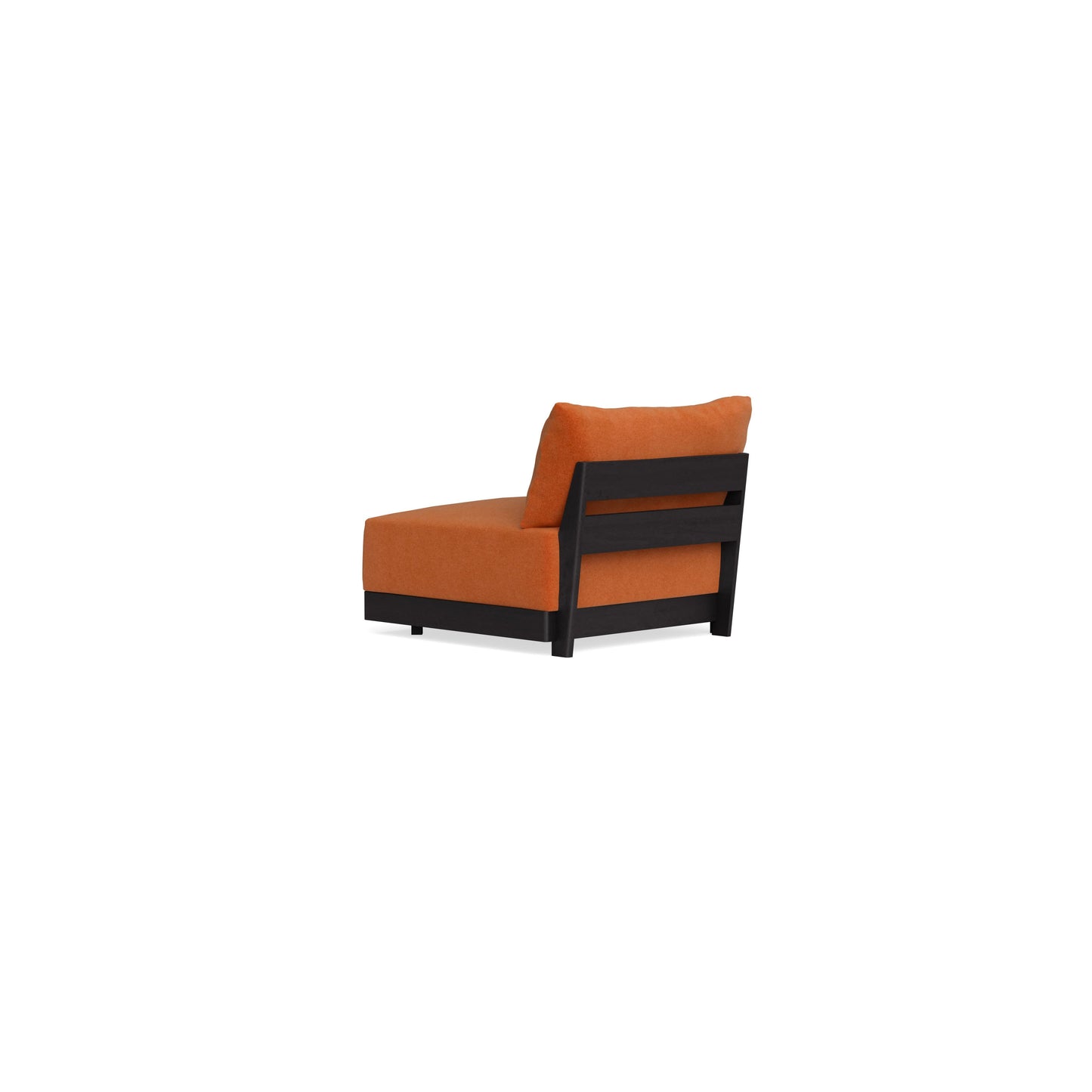 Modular Bondi Black End Chair in Terracotta | Memory Foam Blend