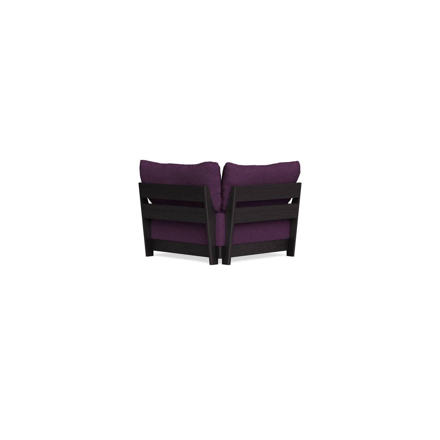 Modular Bondi Black Corner Chair in Aubergine | Memory Foam Blend