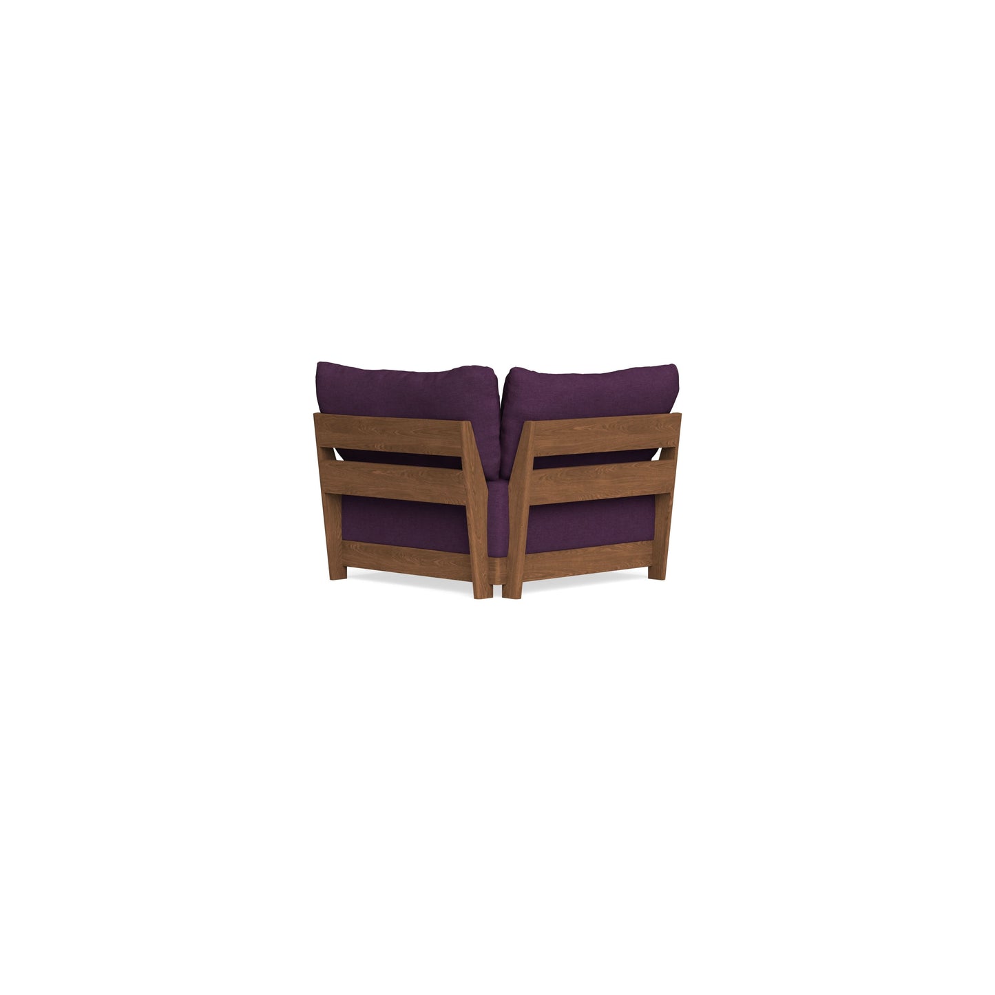 Modular Bondi Espresso Corner Chair in Aubergine | Memory Foam Blend