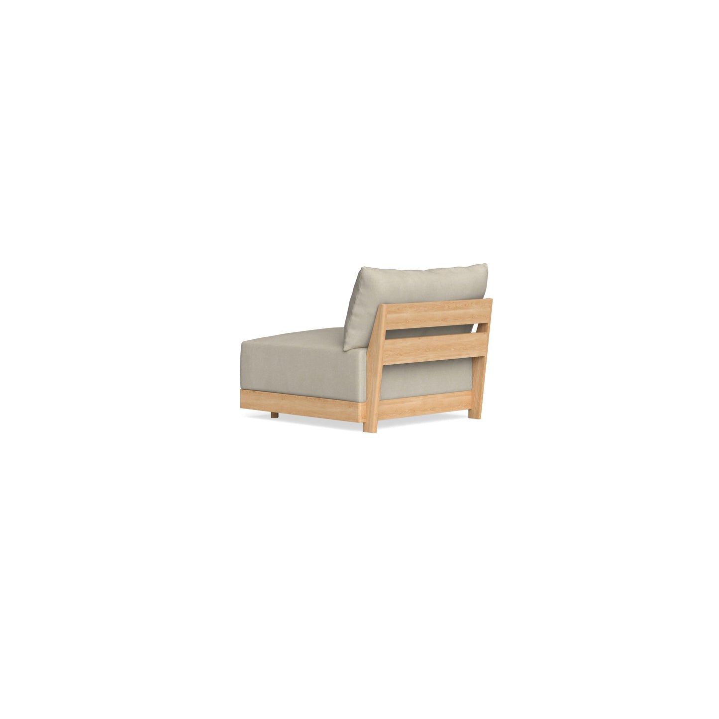 Modular Bondi Latte Armless Chair in Almond | Memory Foam Blend