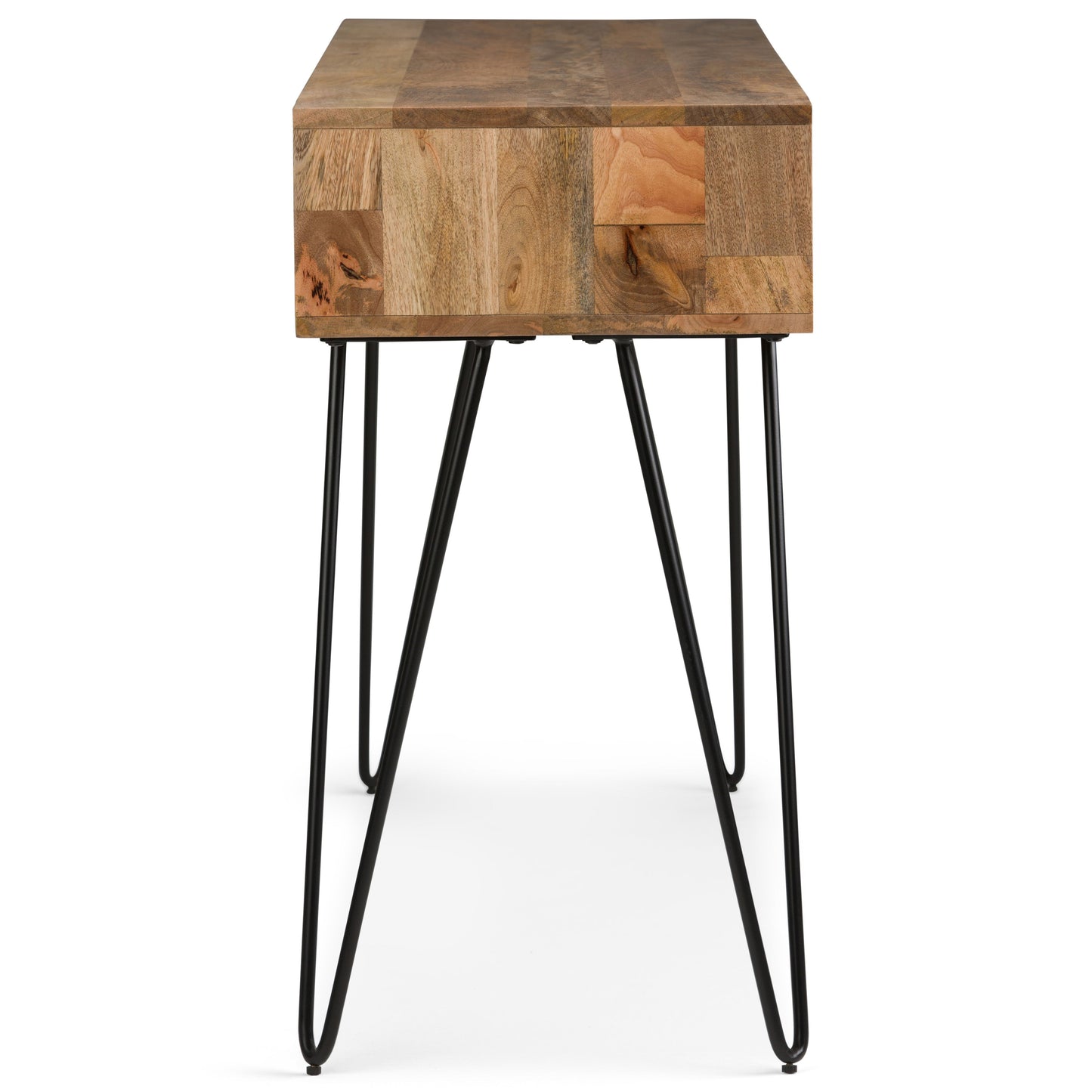 Console Sofa Table with 2 Open Compartments and Hairpin Legs