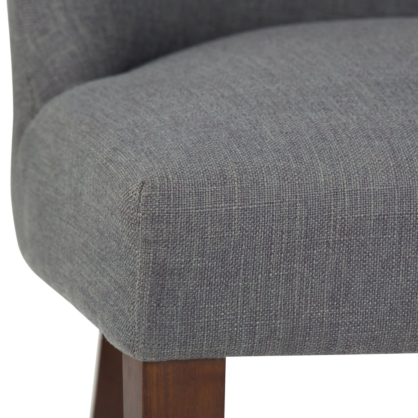 Upholstered Dining Chair with Curved Back, Set of 2