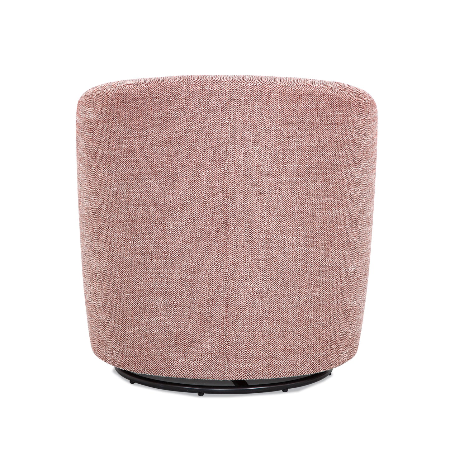 Upholstered Swivel Barrel Chair with Sloped Arms