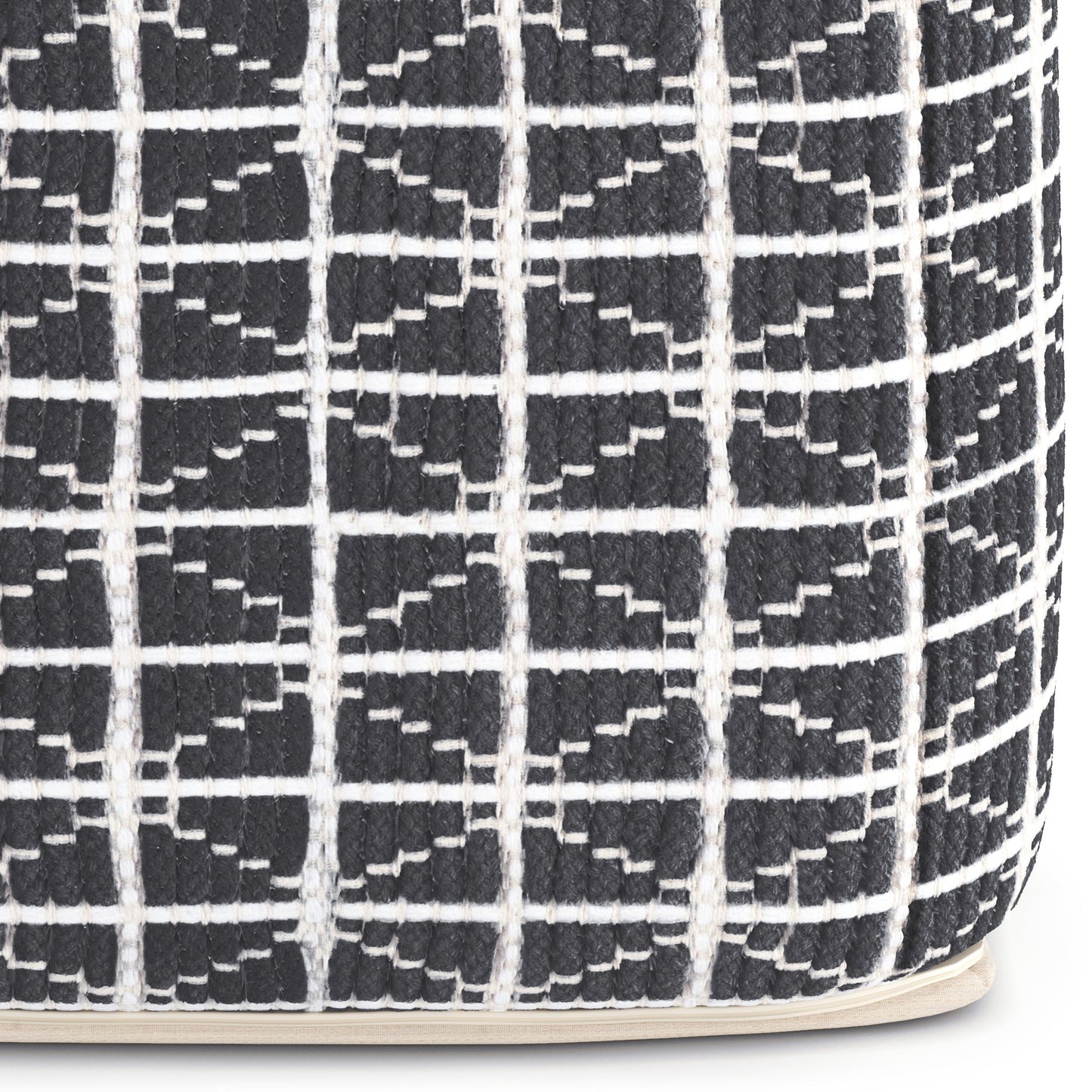 Starlight Handcrafted Cotton Square Pouf