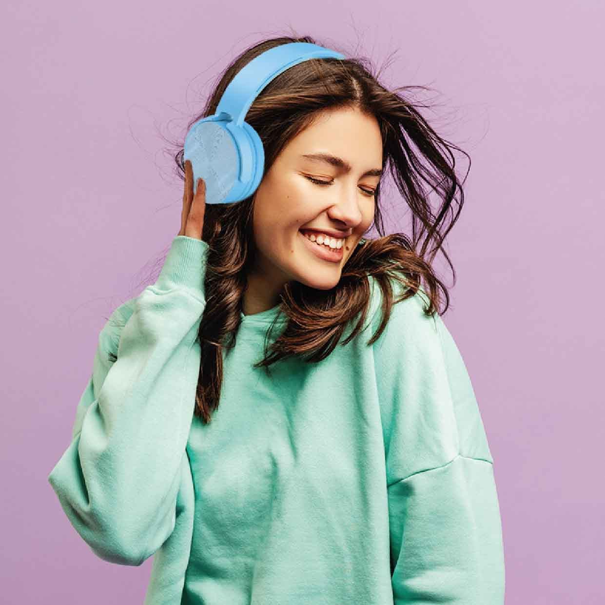 Laser Wireless Foldable Headphones (Blue)