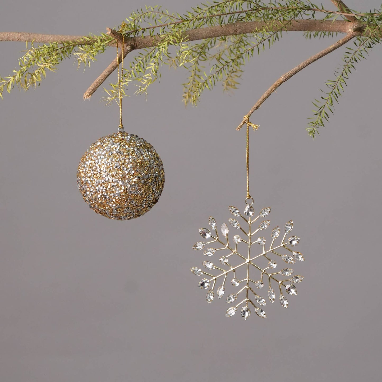 Sequin Ball Ornament, Set of 4