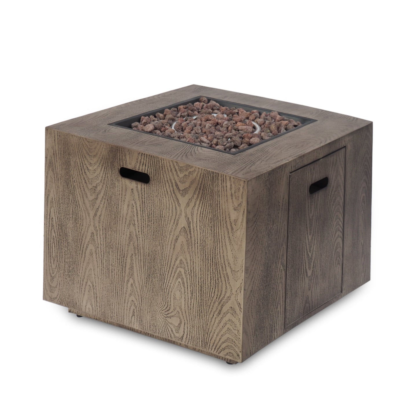 Outdoor Square Concrete Gas Burning Firepit