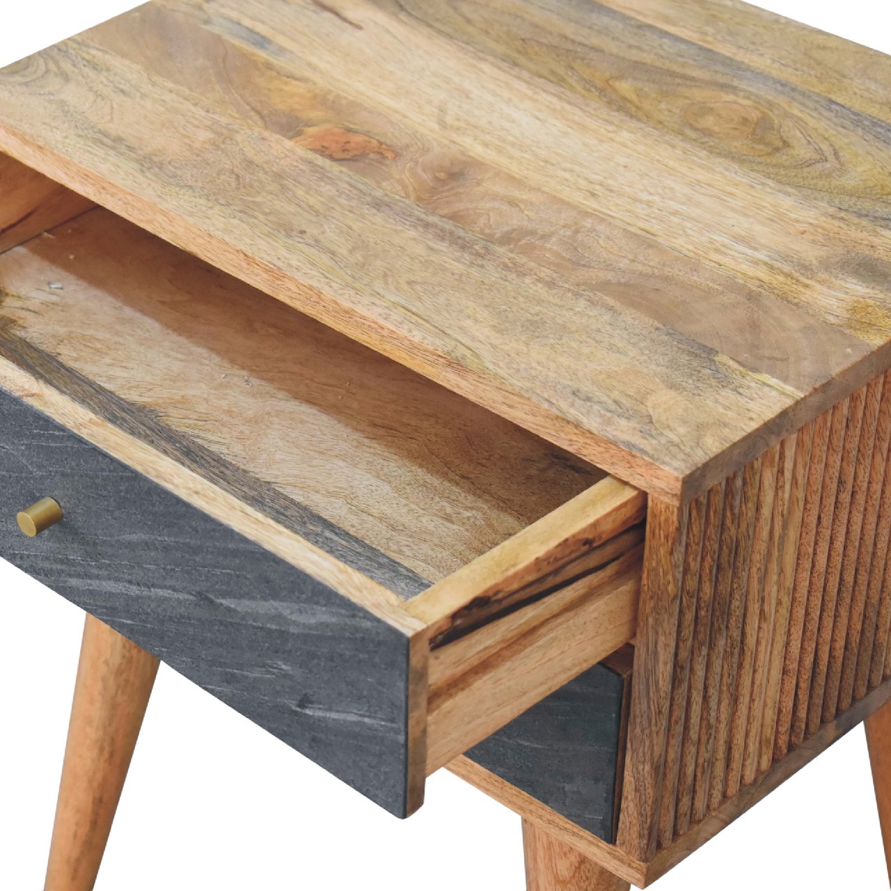 Solid Wood Beside with 2 Drawers