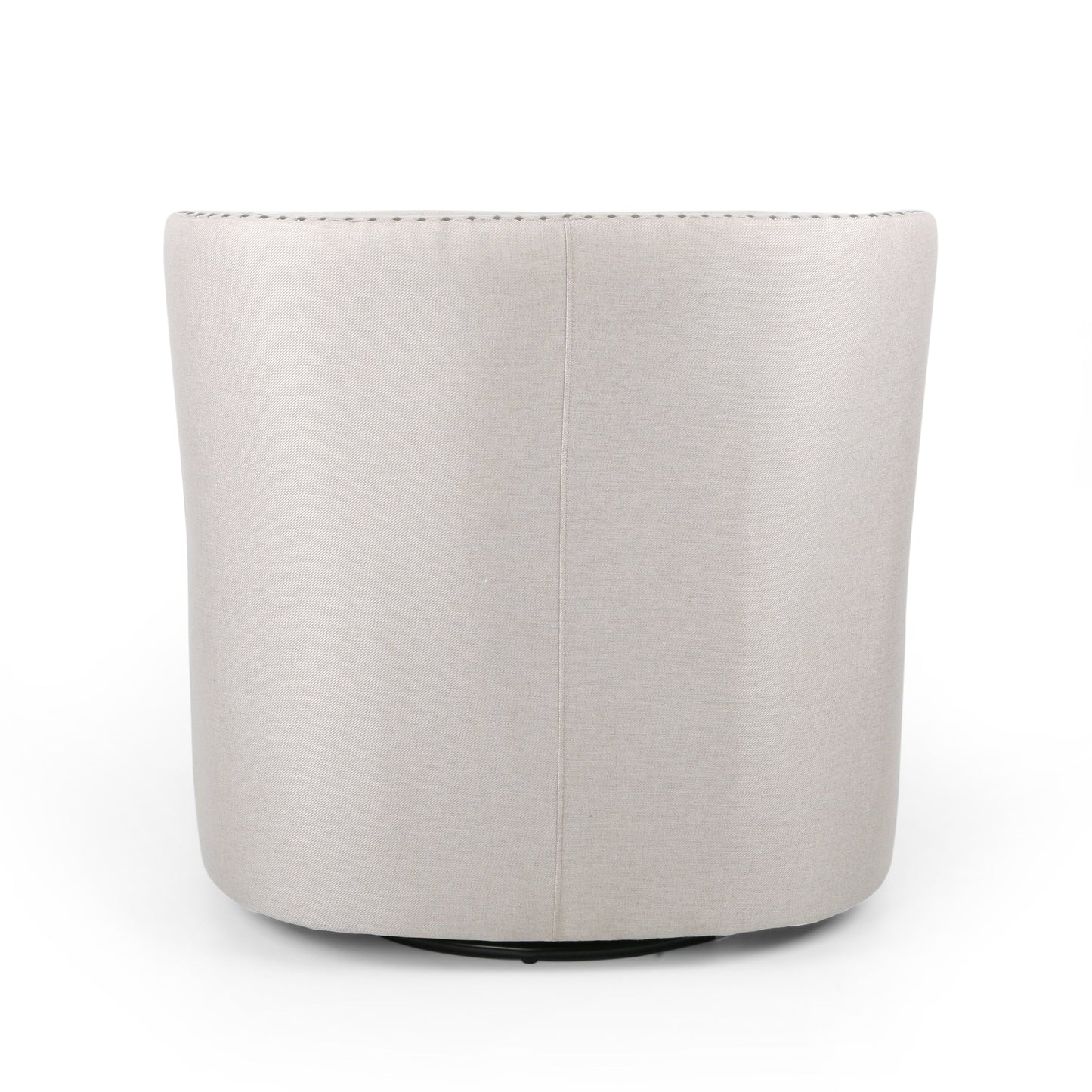 Riverbed Upholstered Swivel Chair with Nailhead Trim and Sloped Arms