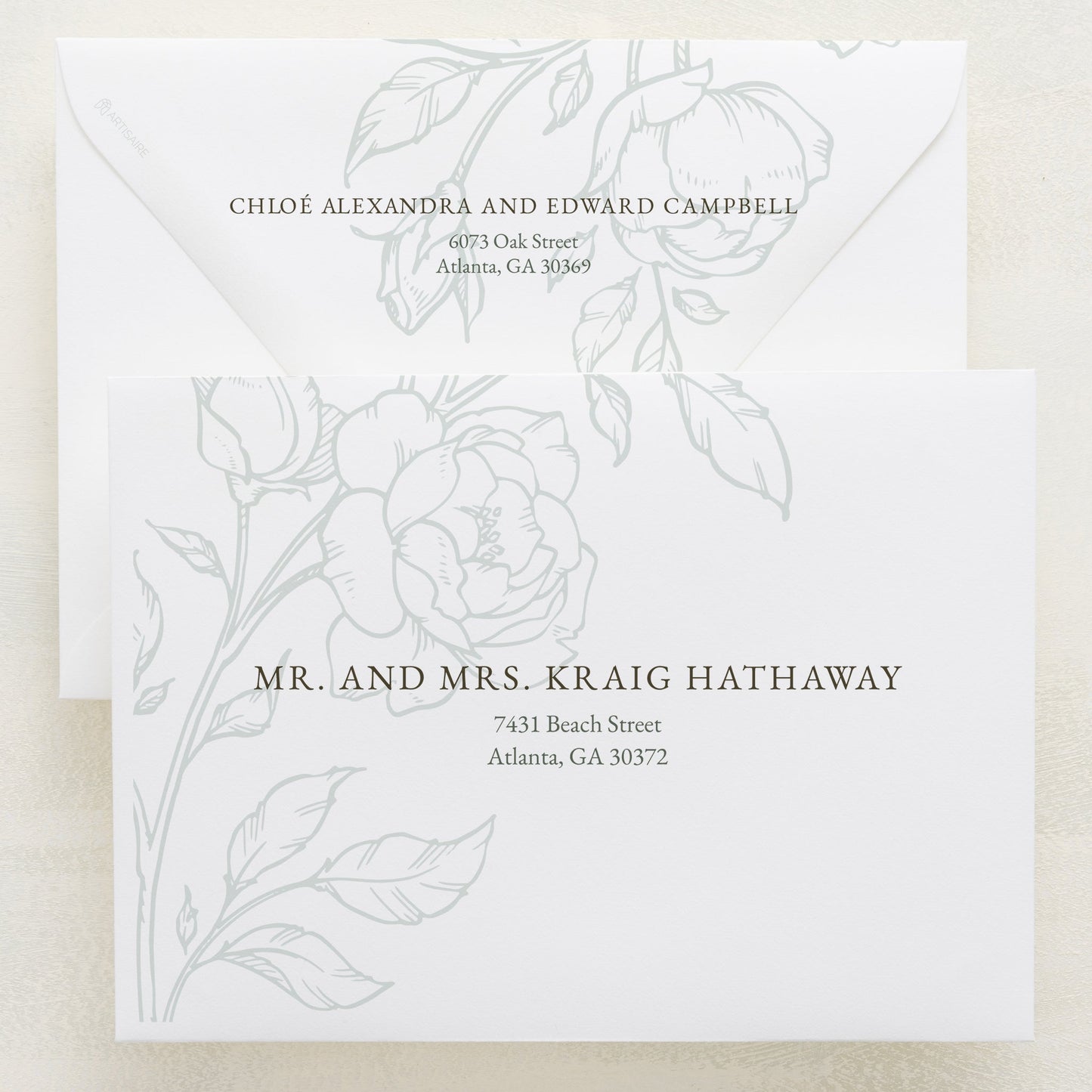 Climbing Roses Addressed Envelopes