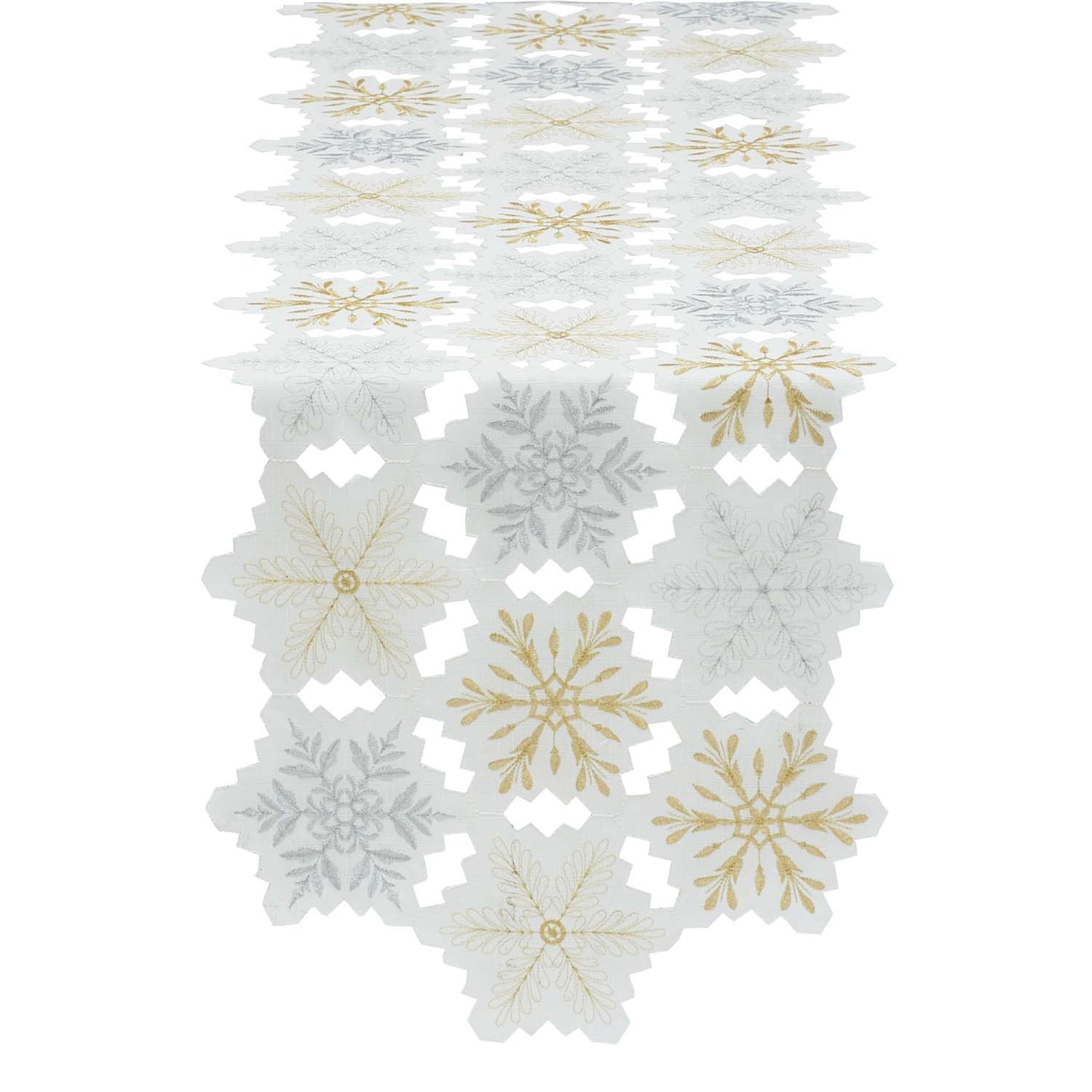Snowflakes Embroidered Table Runner 14X54