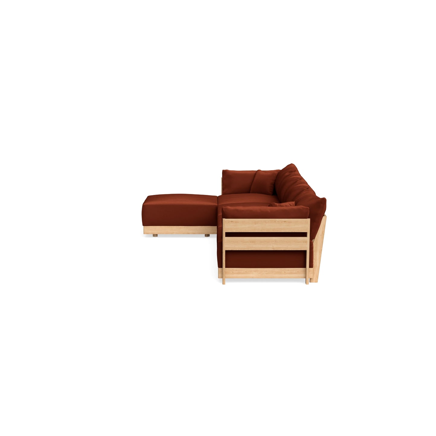 Slipcover Only - Modular Bondi 4-Seater Sectional in Rust