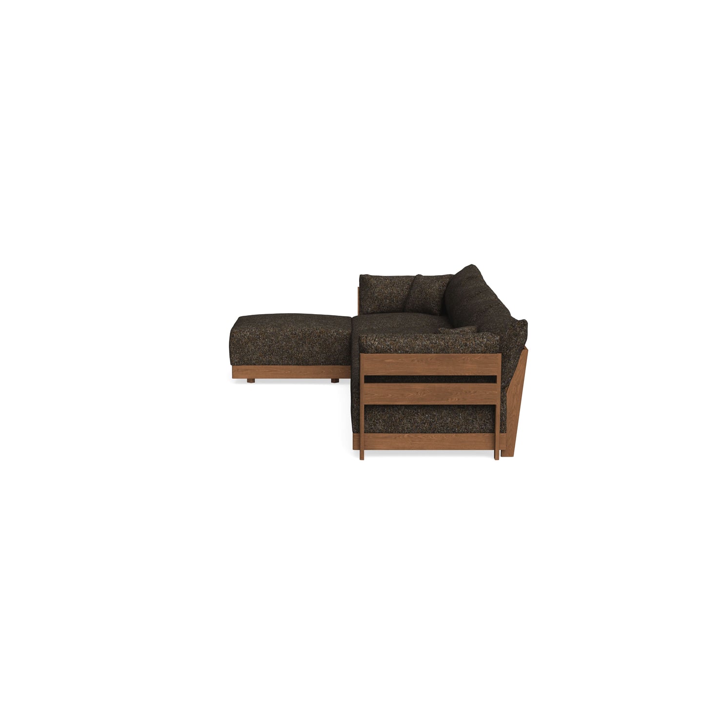 Modular Bondi Espresso 4-Seater Sectional in Phantom | Memory Foam Blend