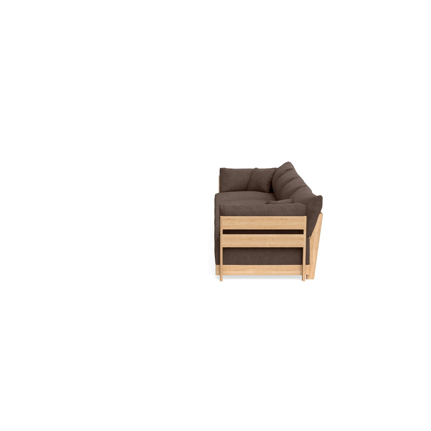 Modular Bondi Latte 4-Seater Sofa in Chocolate | Classic Blend