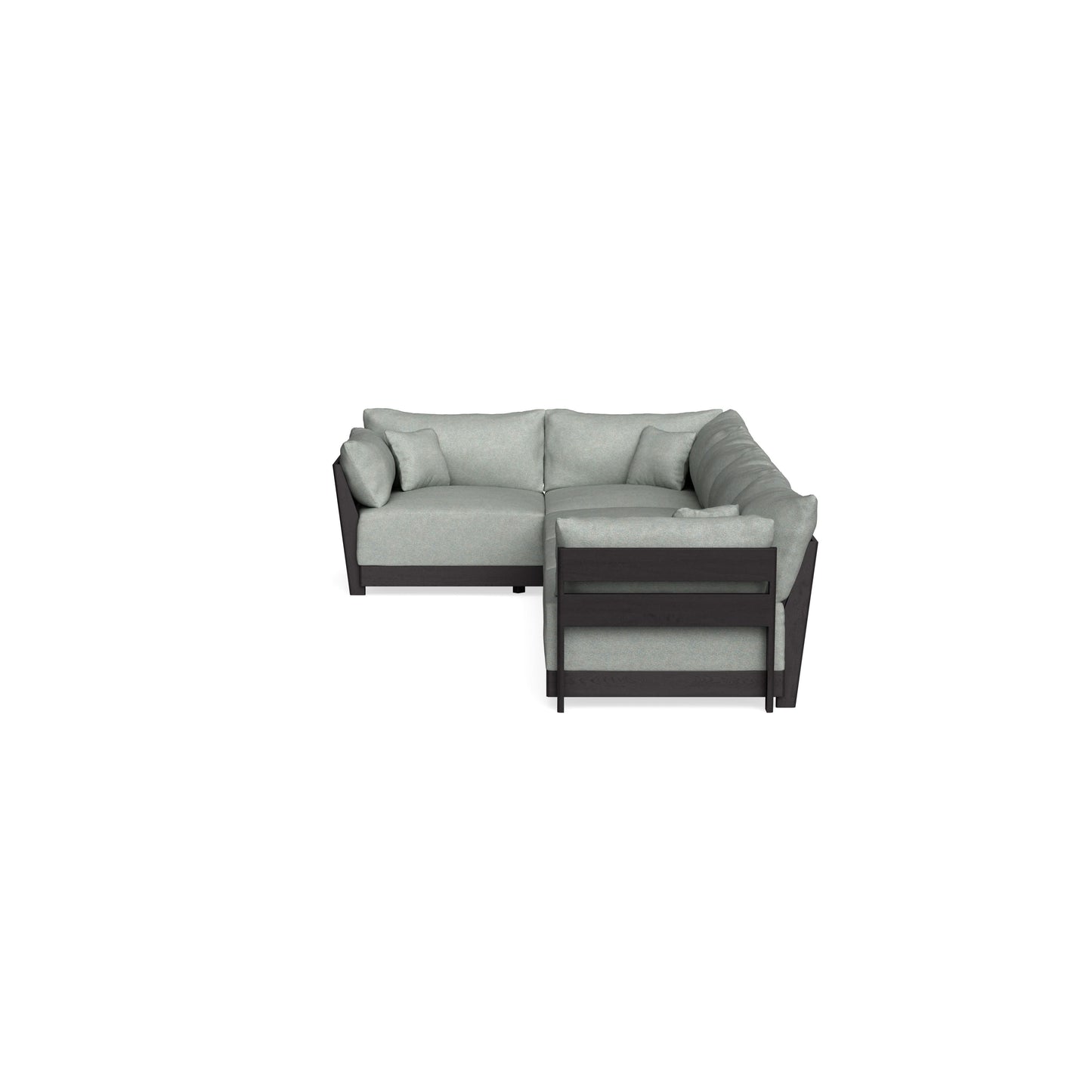 Modular Bondi Black 5-Seater L-Sectional in Spa | Classic Blend